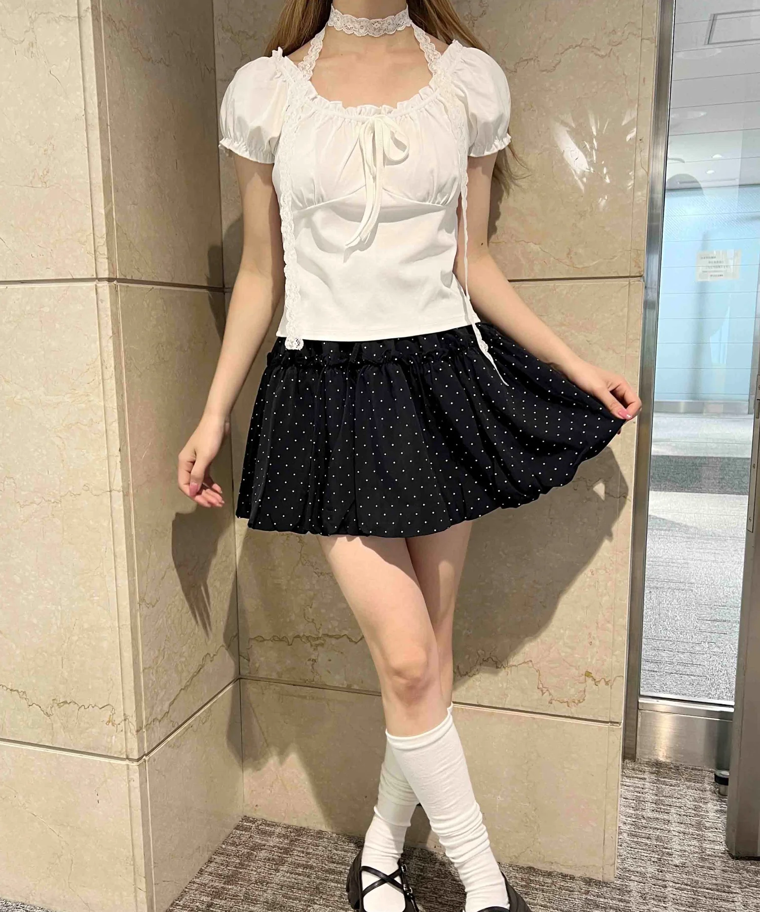 ミニパフスリーブリボンTシャツ - Image 11