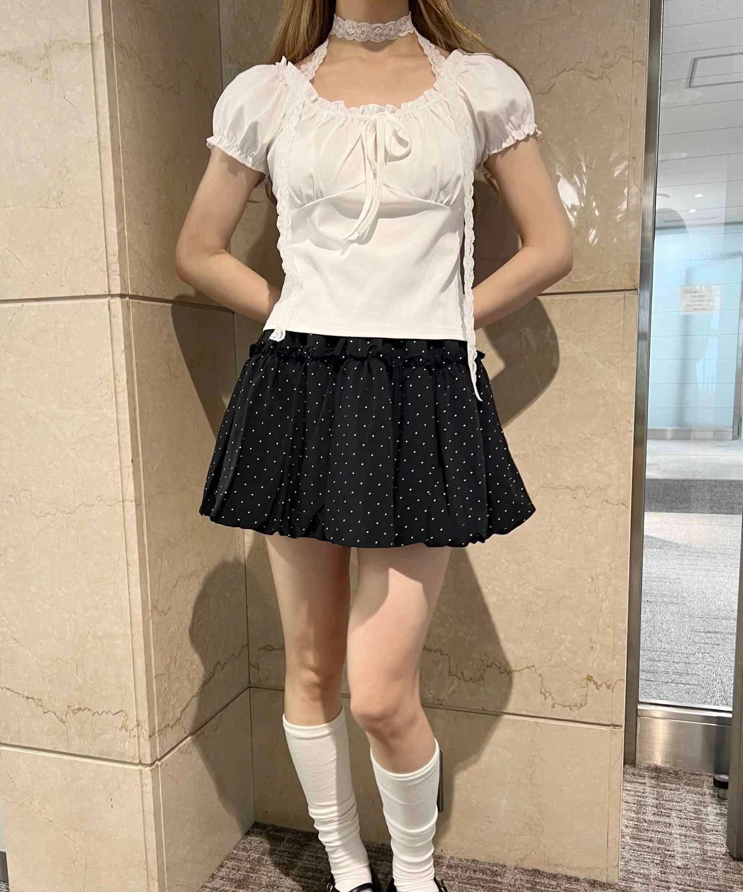 ミニパフスリーブリボンTシャツ - Image 12