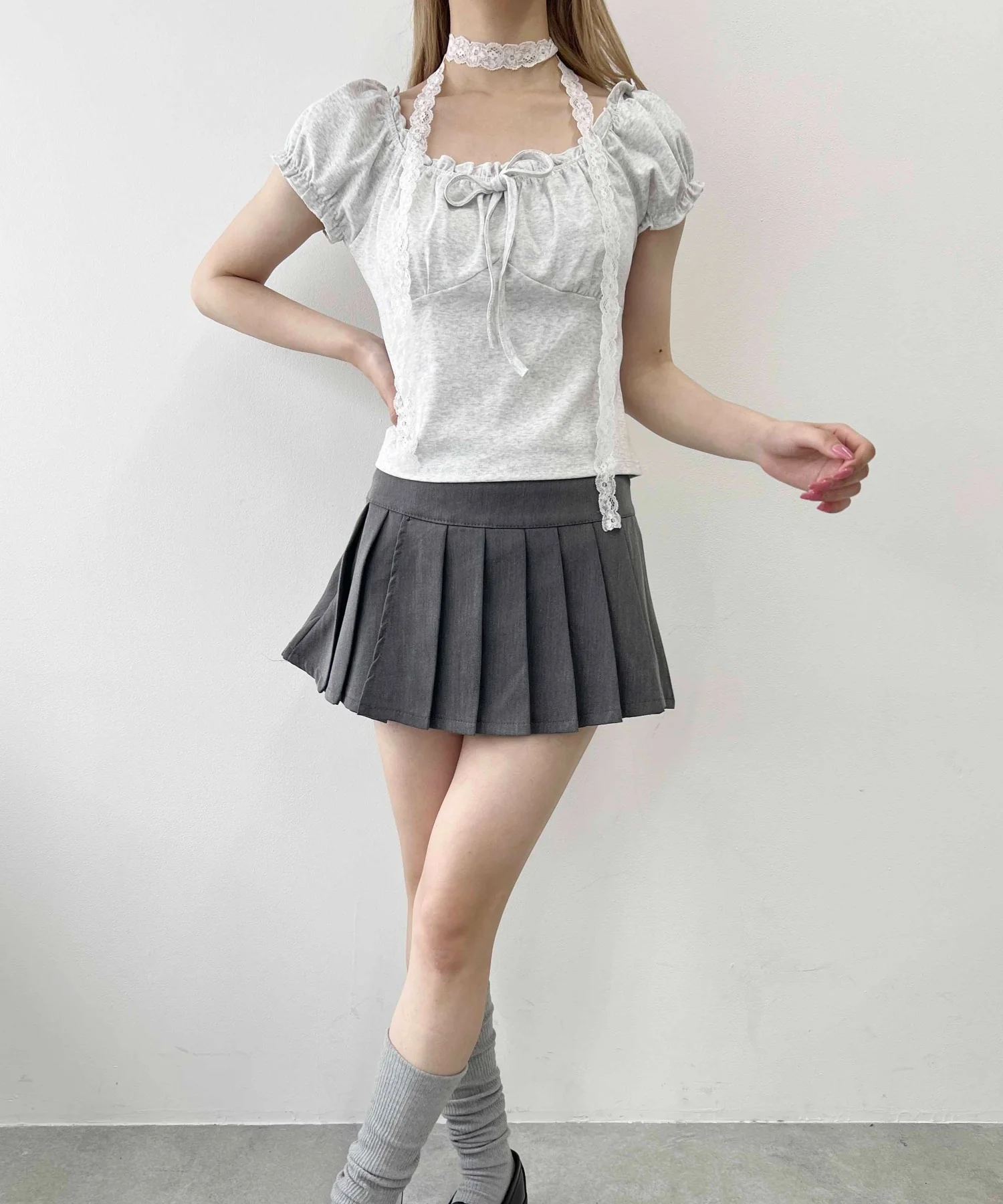 ミニパフスリーブリボンTシャツ - Image 16