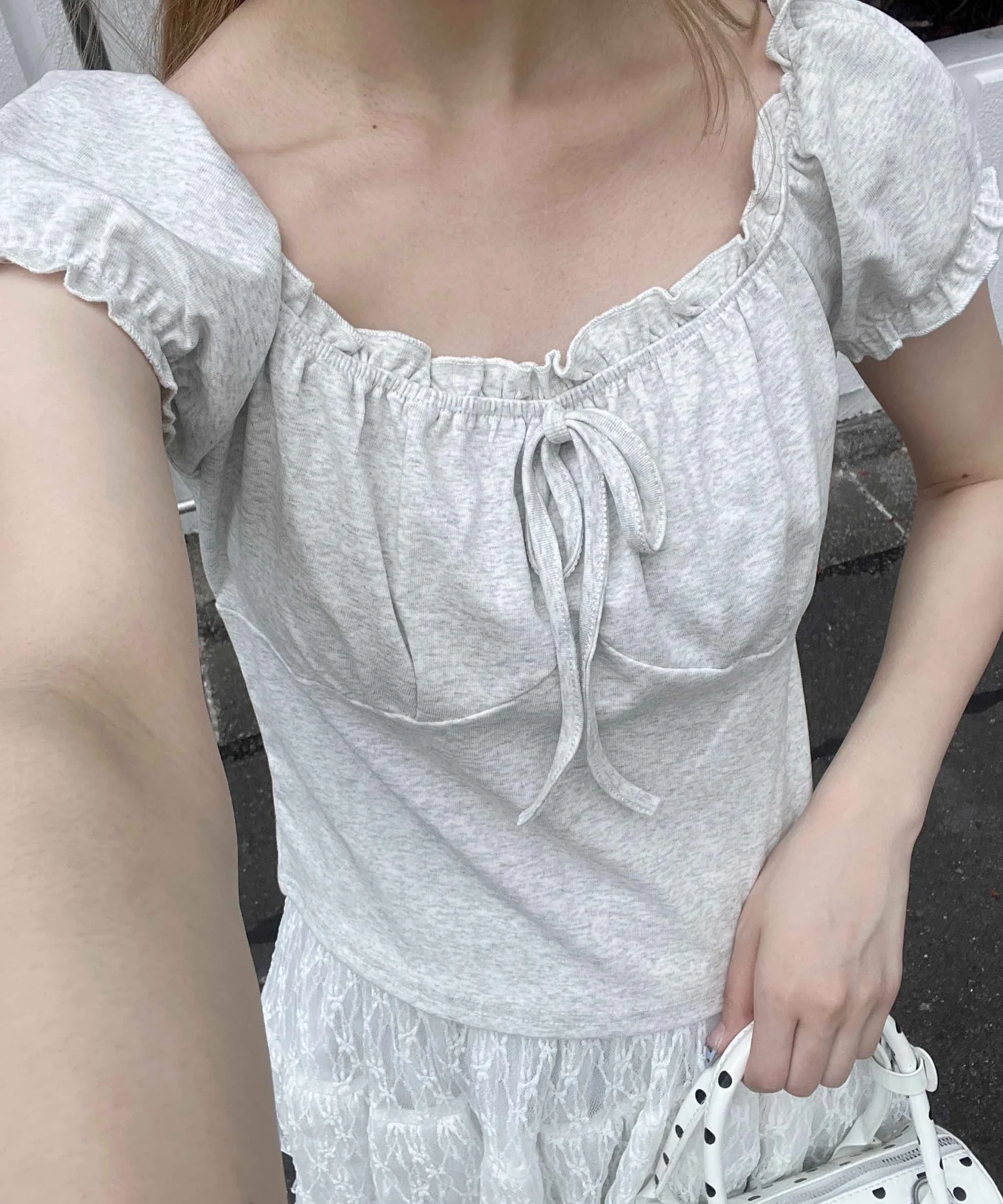 ミニパフスリーブリボンTシャツ - Image 17