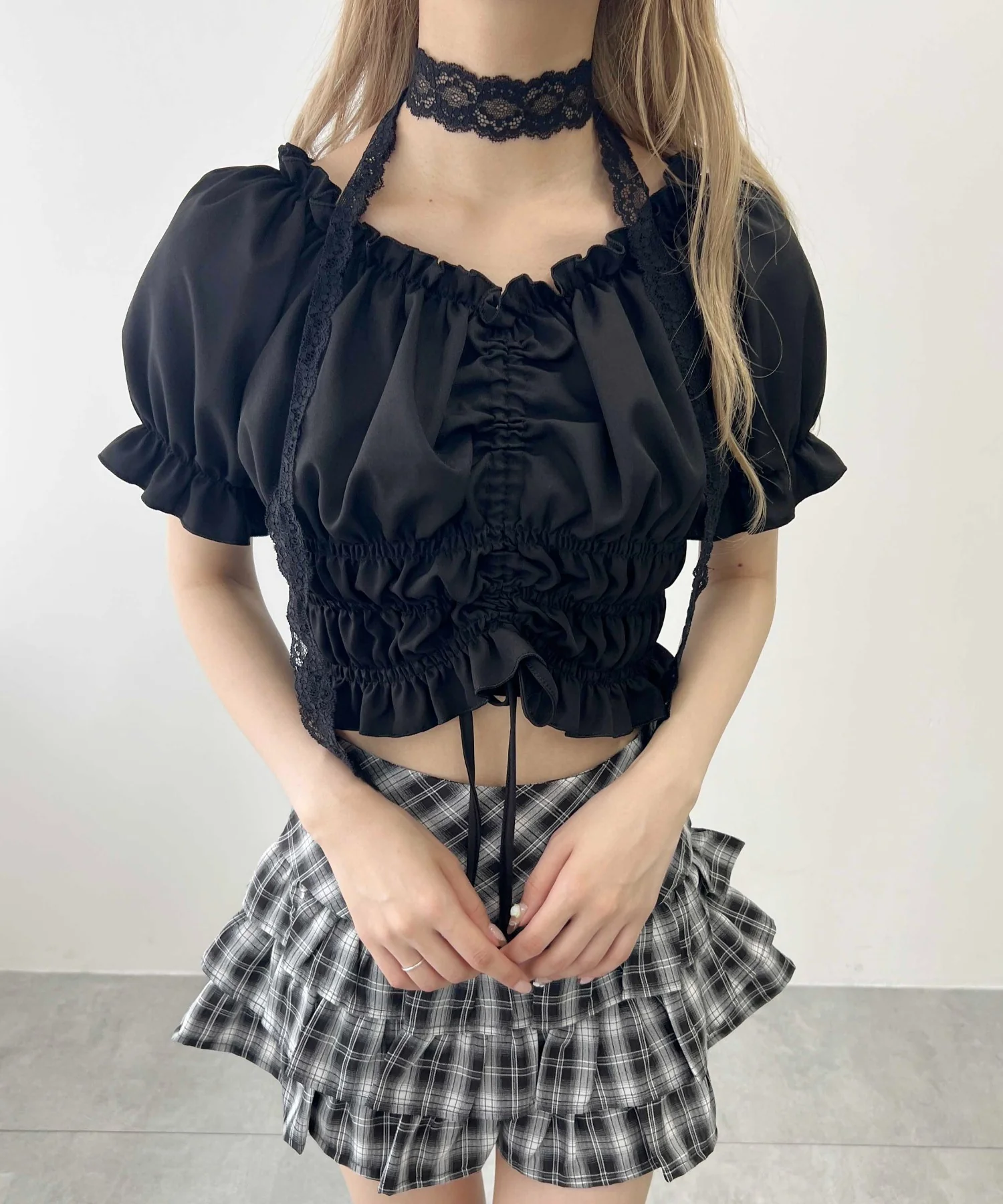 2WAYドロスト半袖ブラウス - Image 10