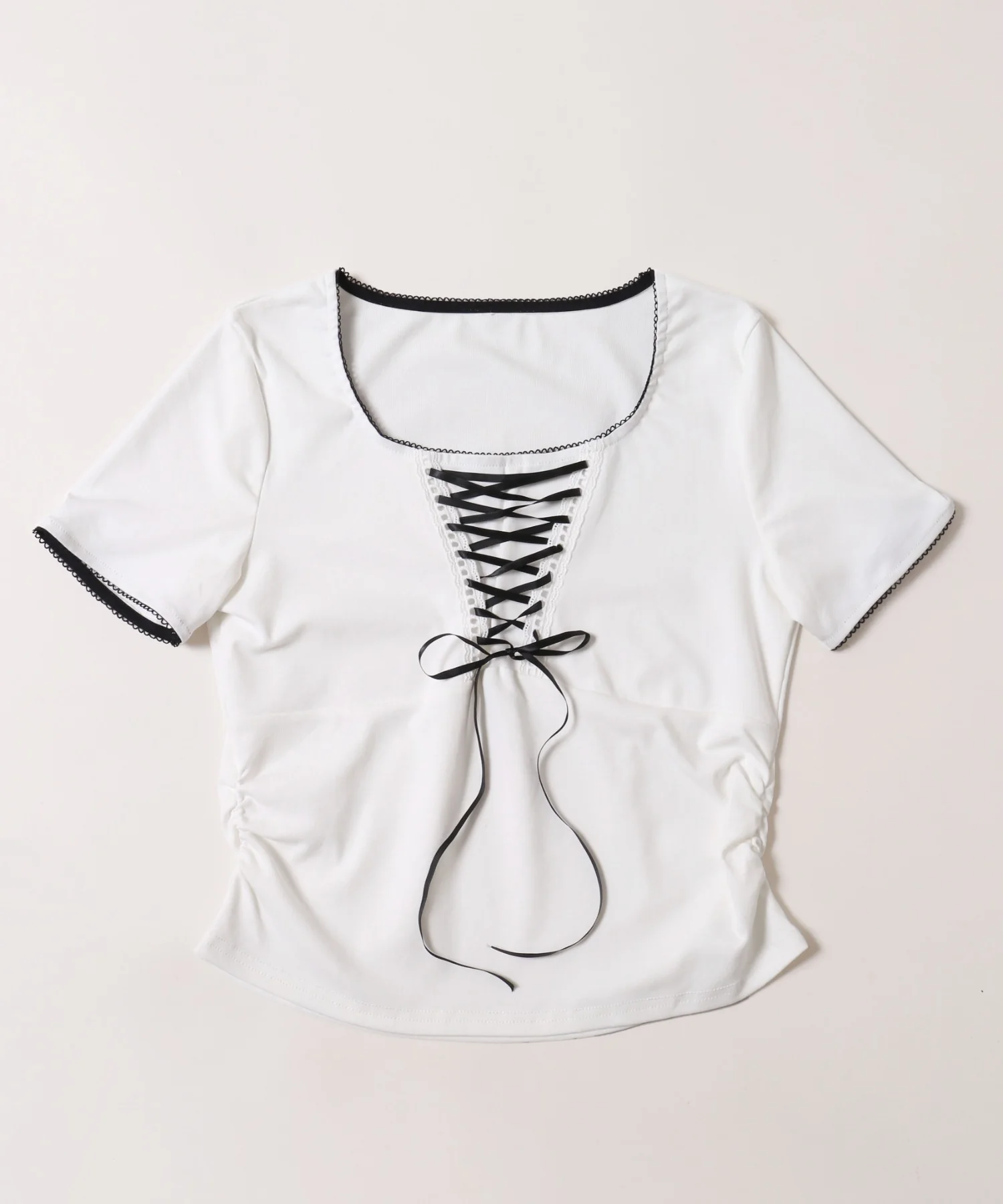 リボンレースアップTシャツ - Image 13