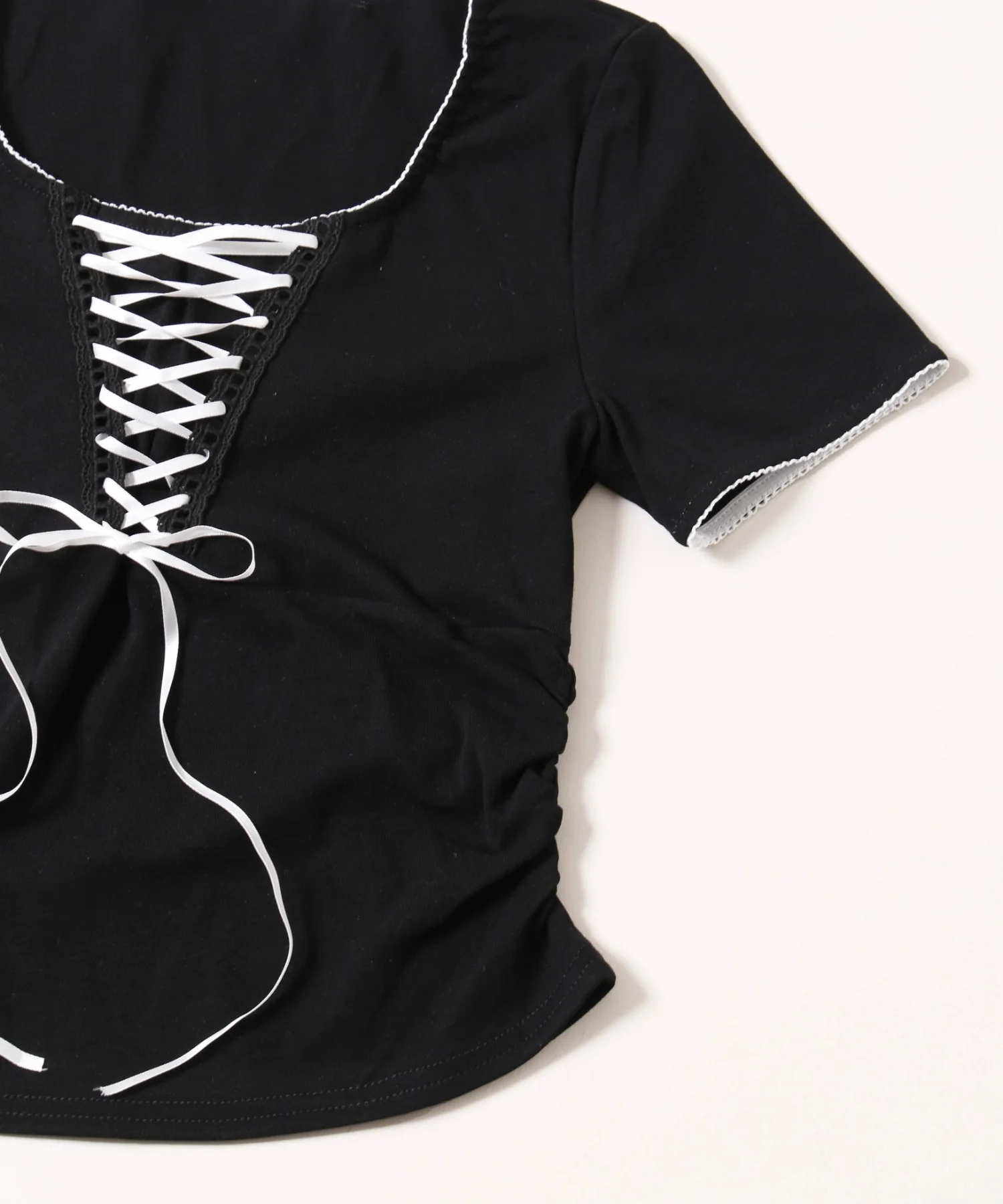 リボンレースアップTシャツ - Image 18