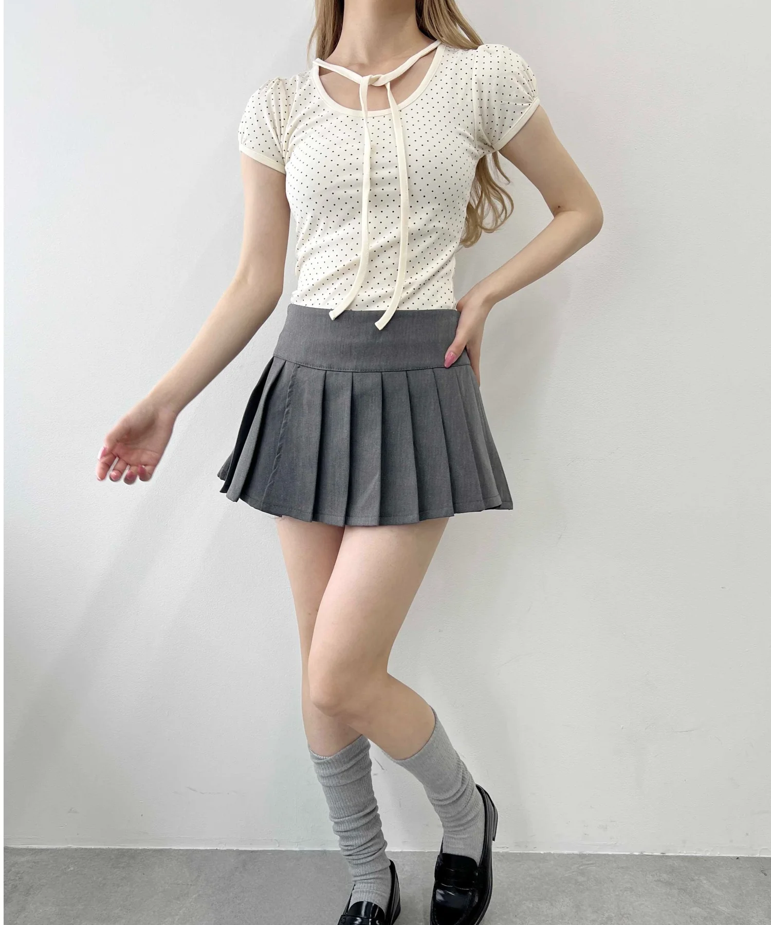 チョーカーデザインドットトップス - Image 11