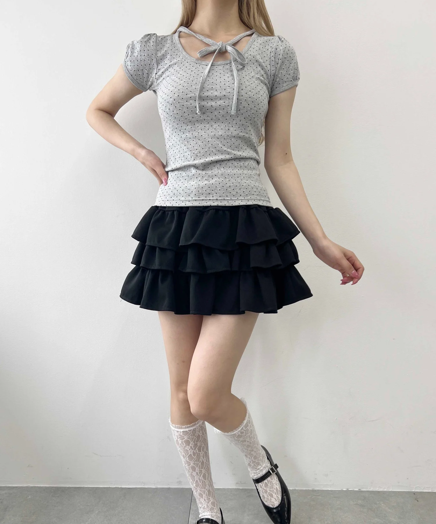 チョーカーデザインドットトップス - Image 14