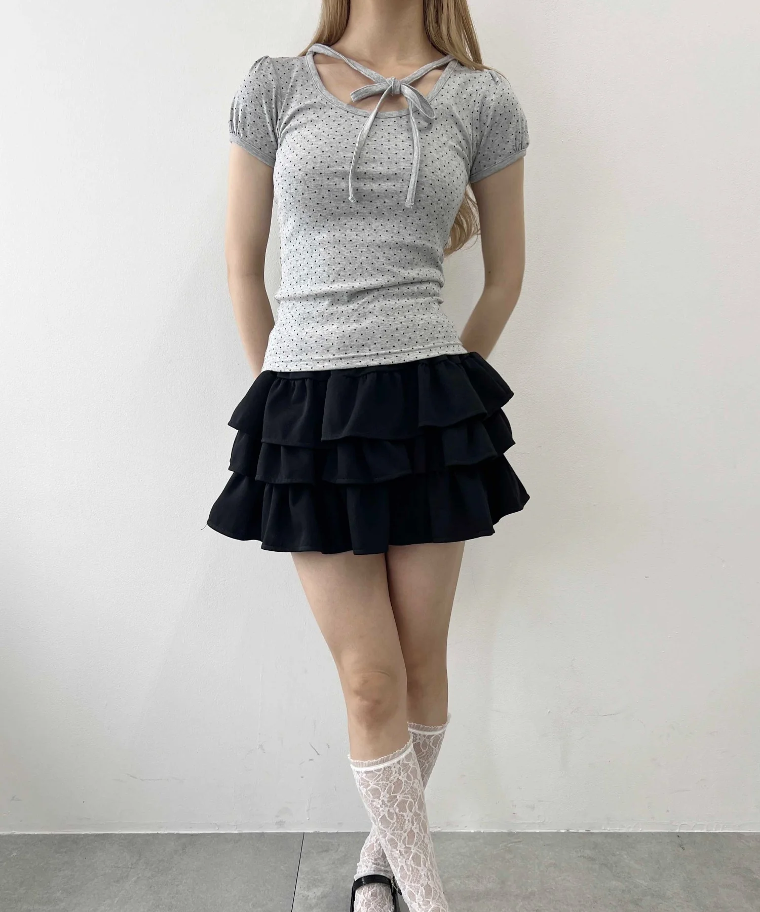 チョーカーデザインドットトップス - Image 15