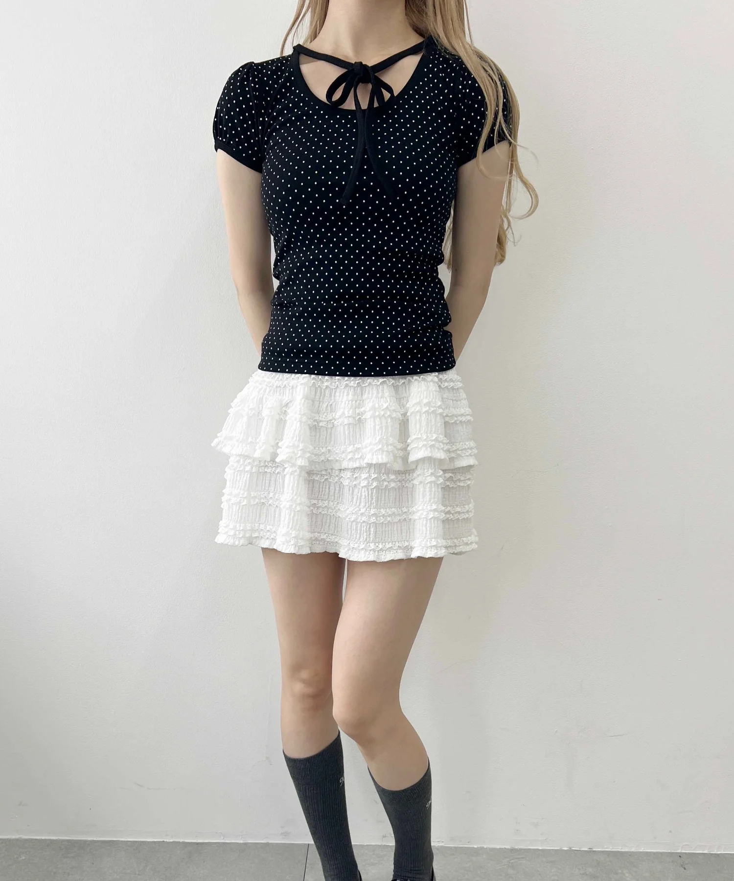 チョーカーデザインドットトップス - Image 18