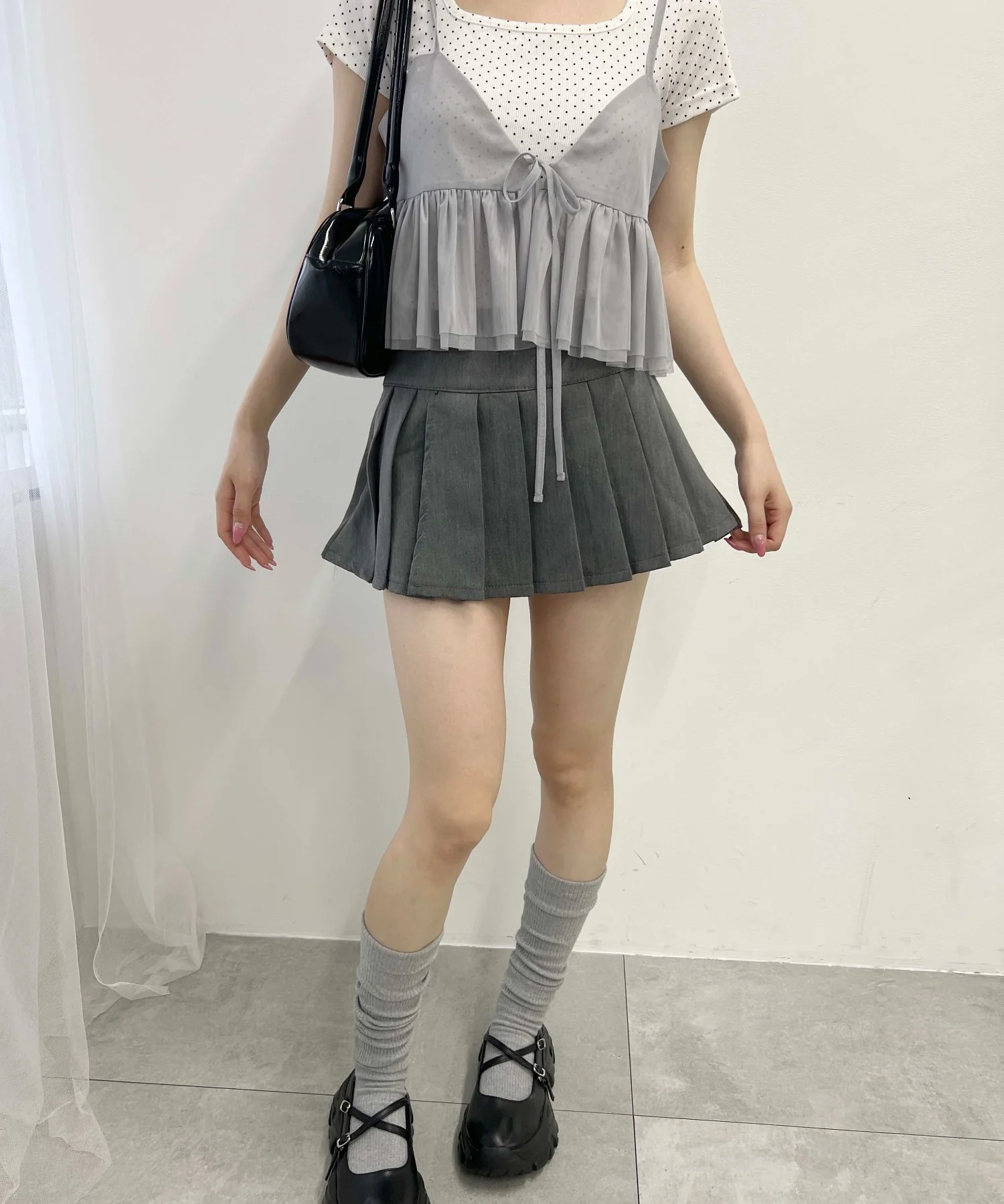 フロントリボンチュールキャミソール - Image 11