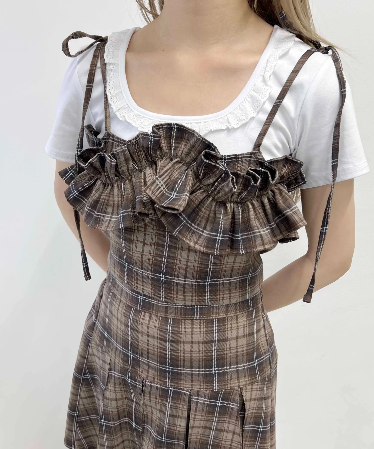 チェックフリルビスチェ - Image 5