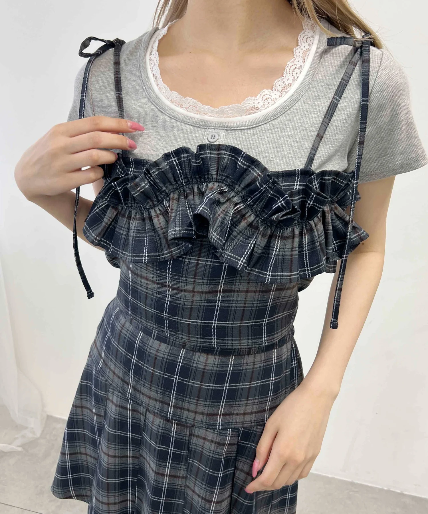 チェックフリルビスチェ - Image 9