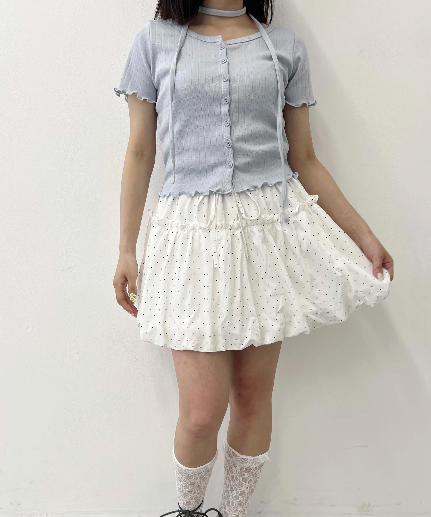 チョーカーセット半袖カーディガン - Image 11