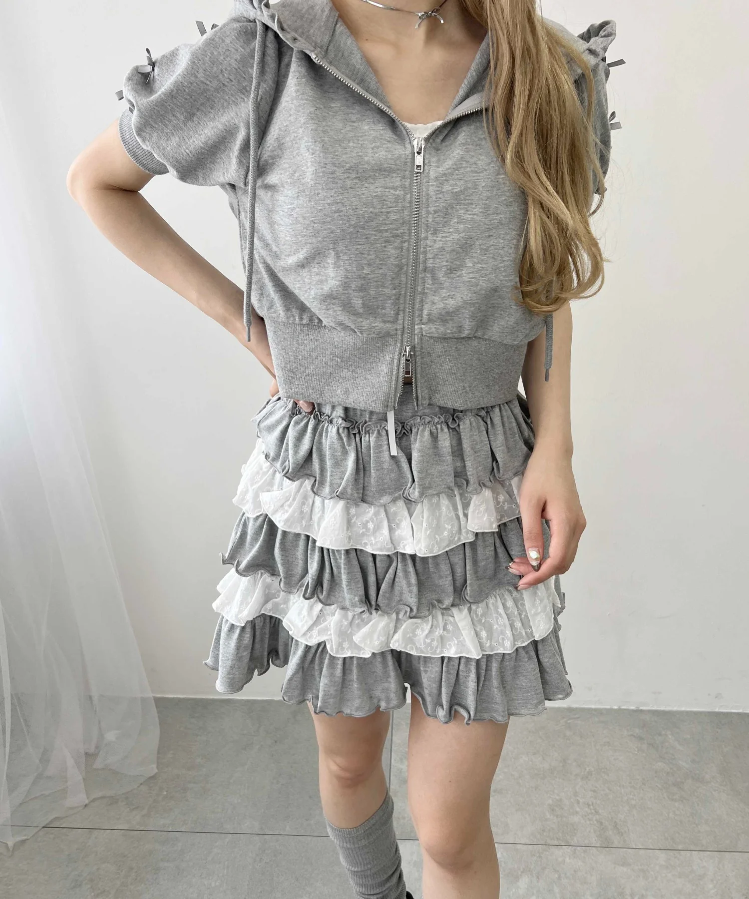 カットレースメロウティアードミニスカート - Image 11