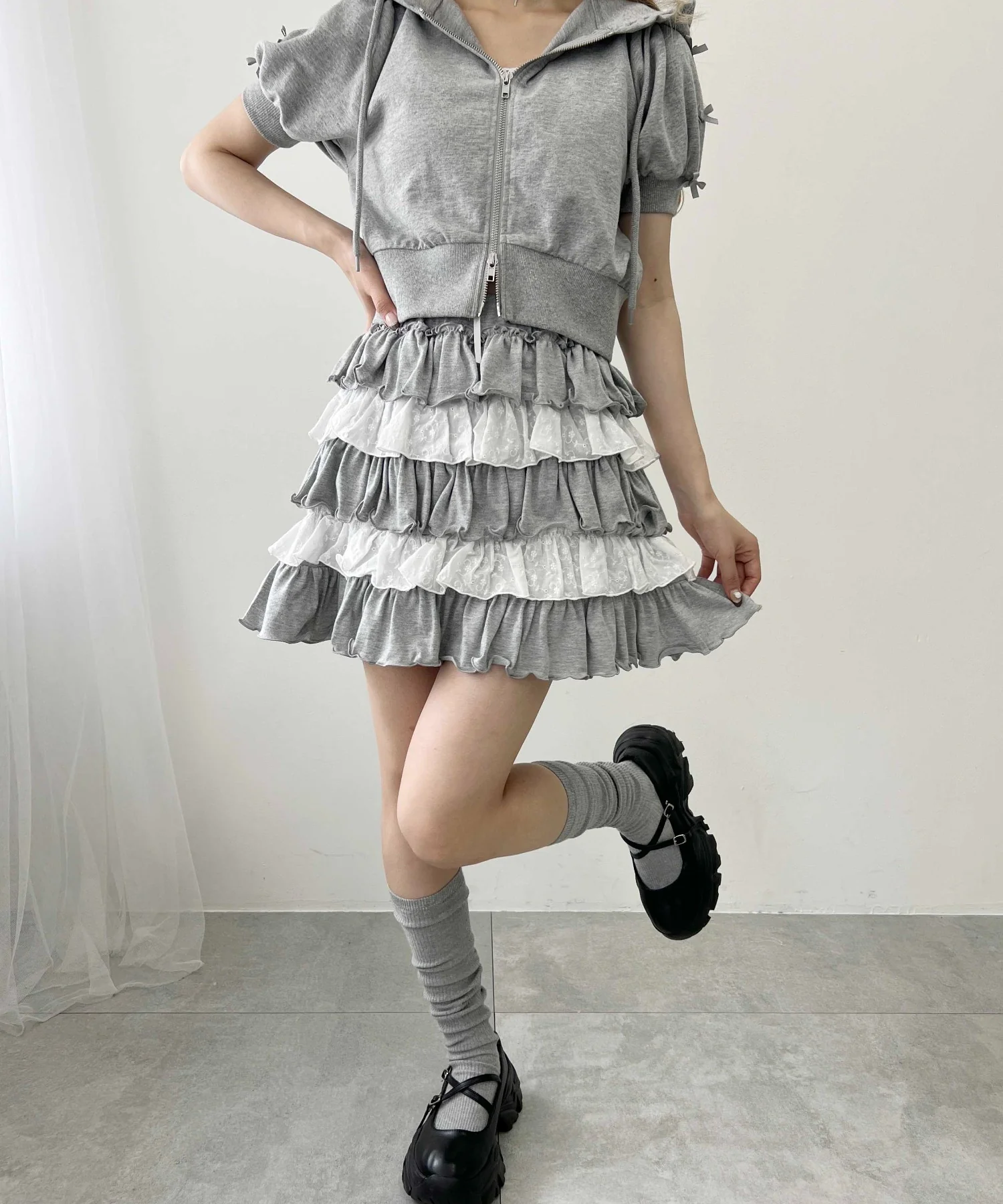 カットレースメロウティアードミニスカート - Image 12