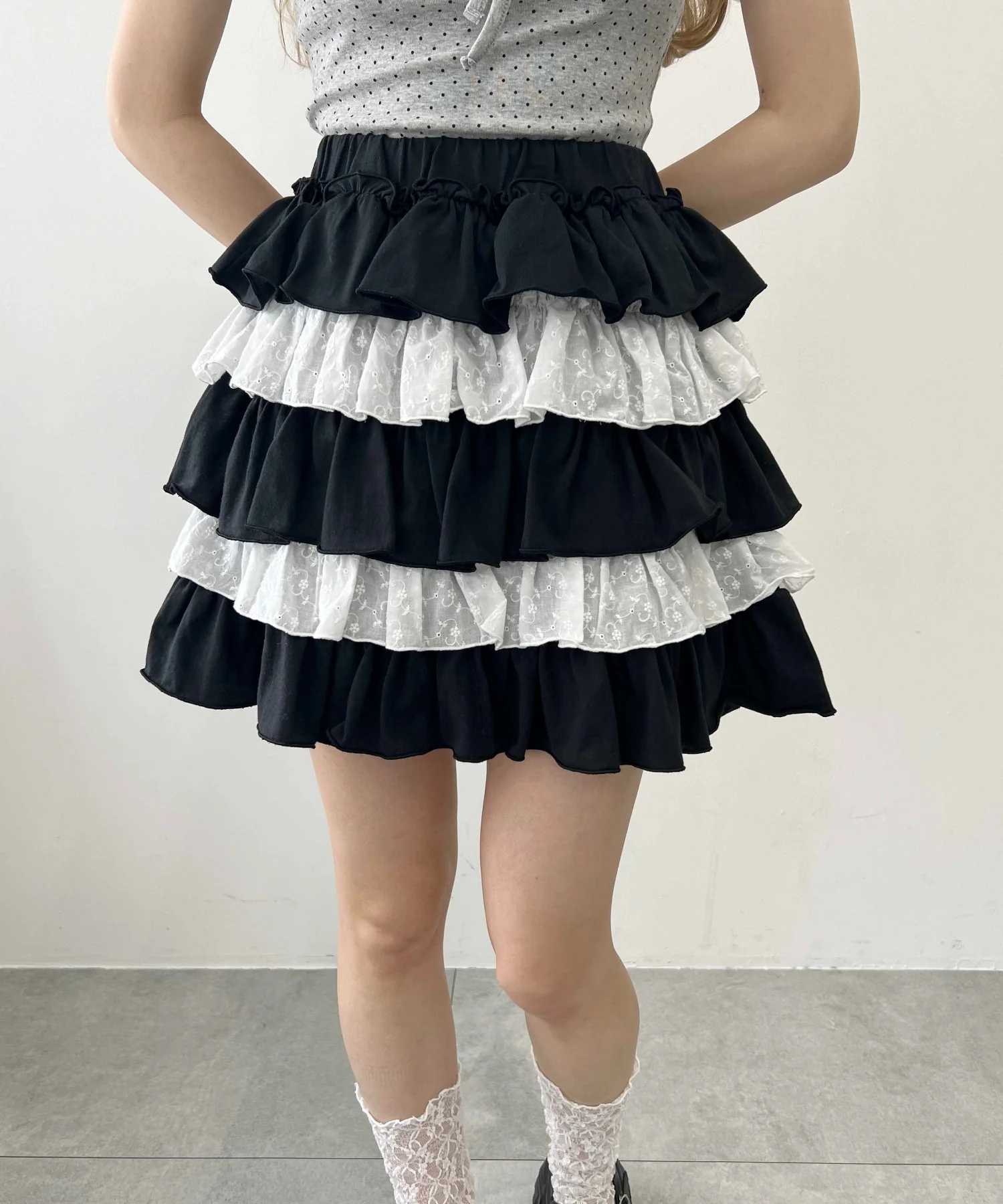 カットレースメロウティアードミニスカート - Image 16