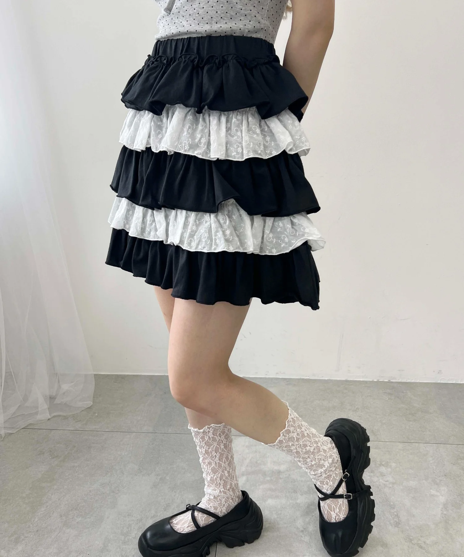 カットレースメロウティアードミニスカート - Image 17
