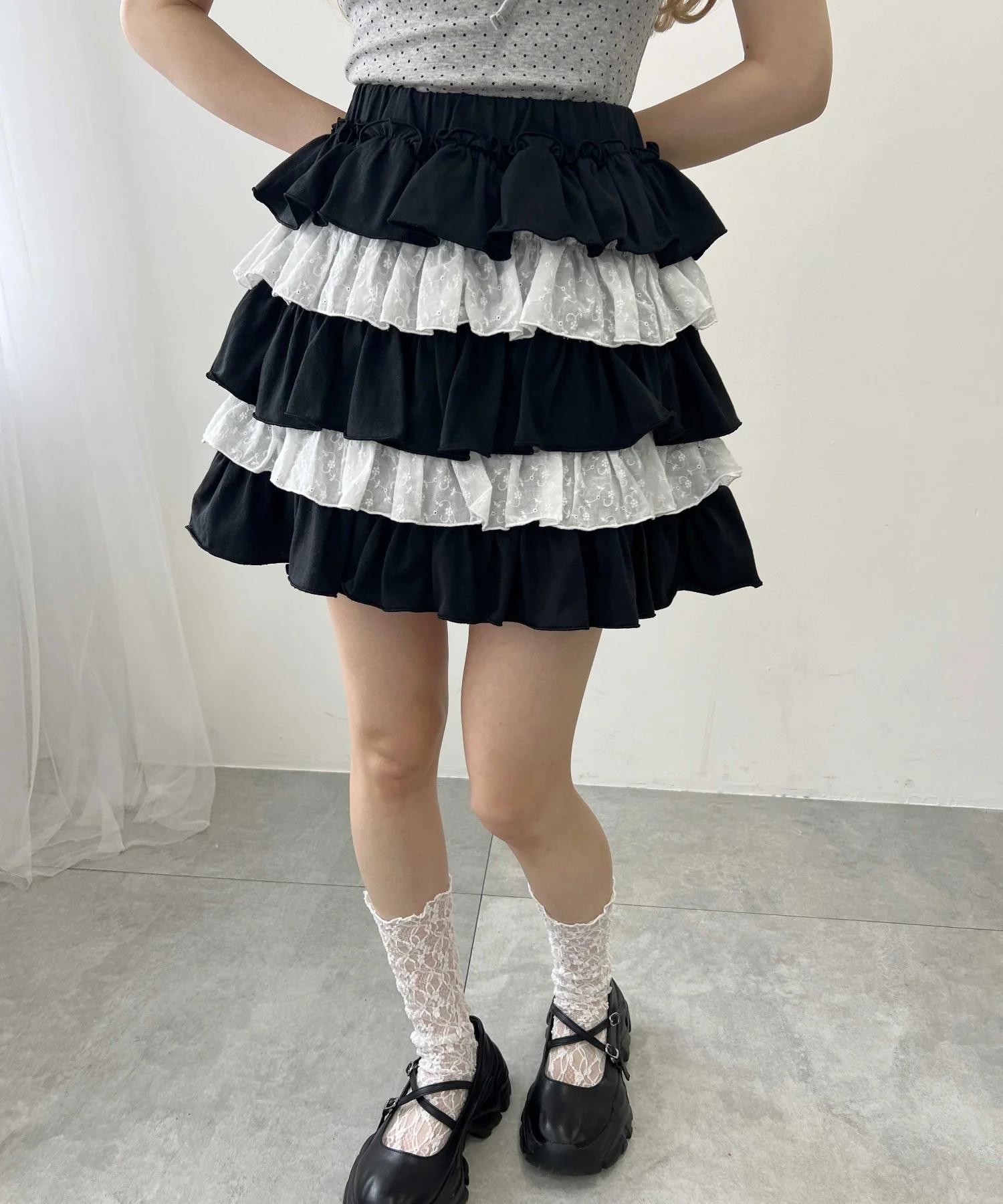 カットレースメロウティアードミニスカート - Image 18