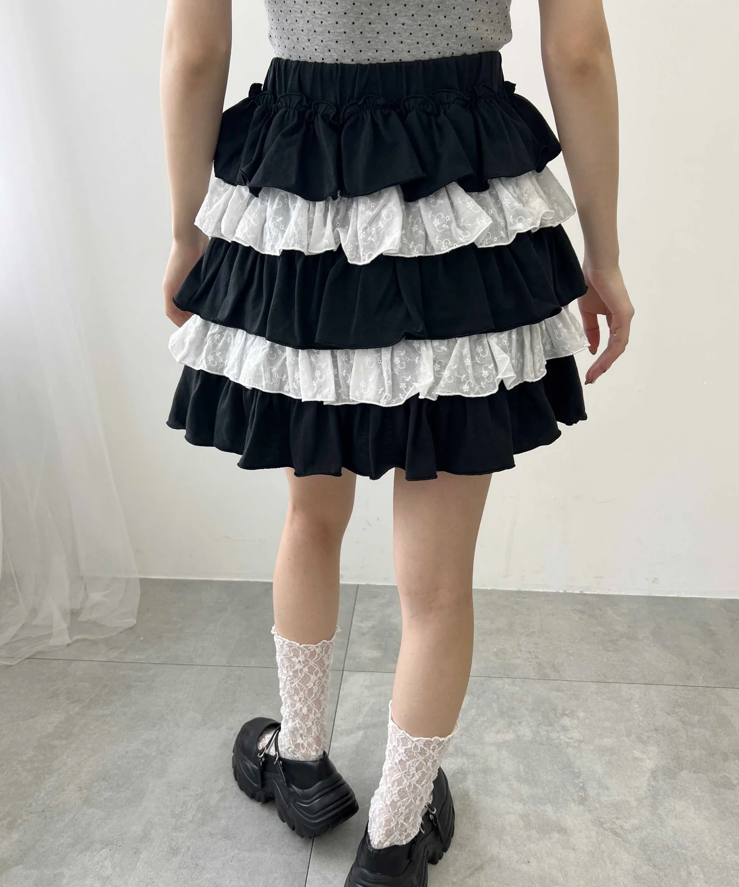 カットレースメロウティアードミニスカート - Image 19
