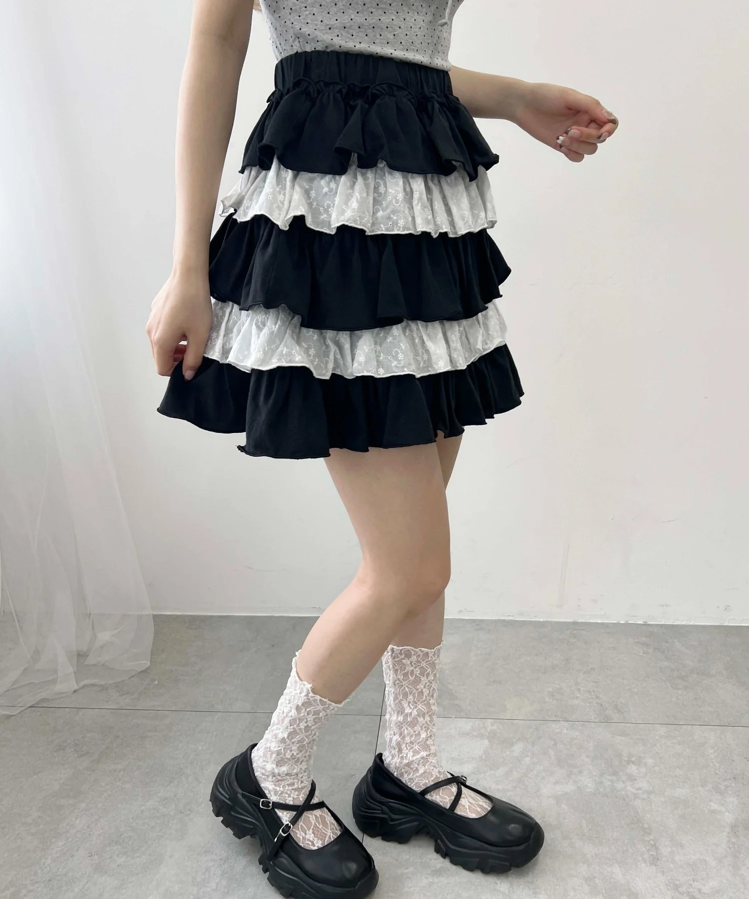 カットレースメロウティアードミニスカート - Image 20