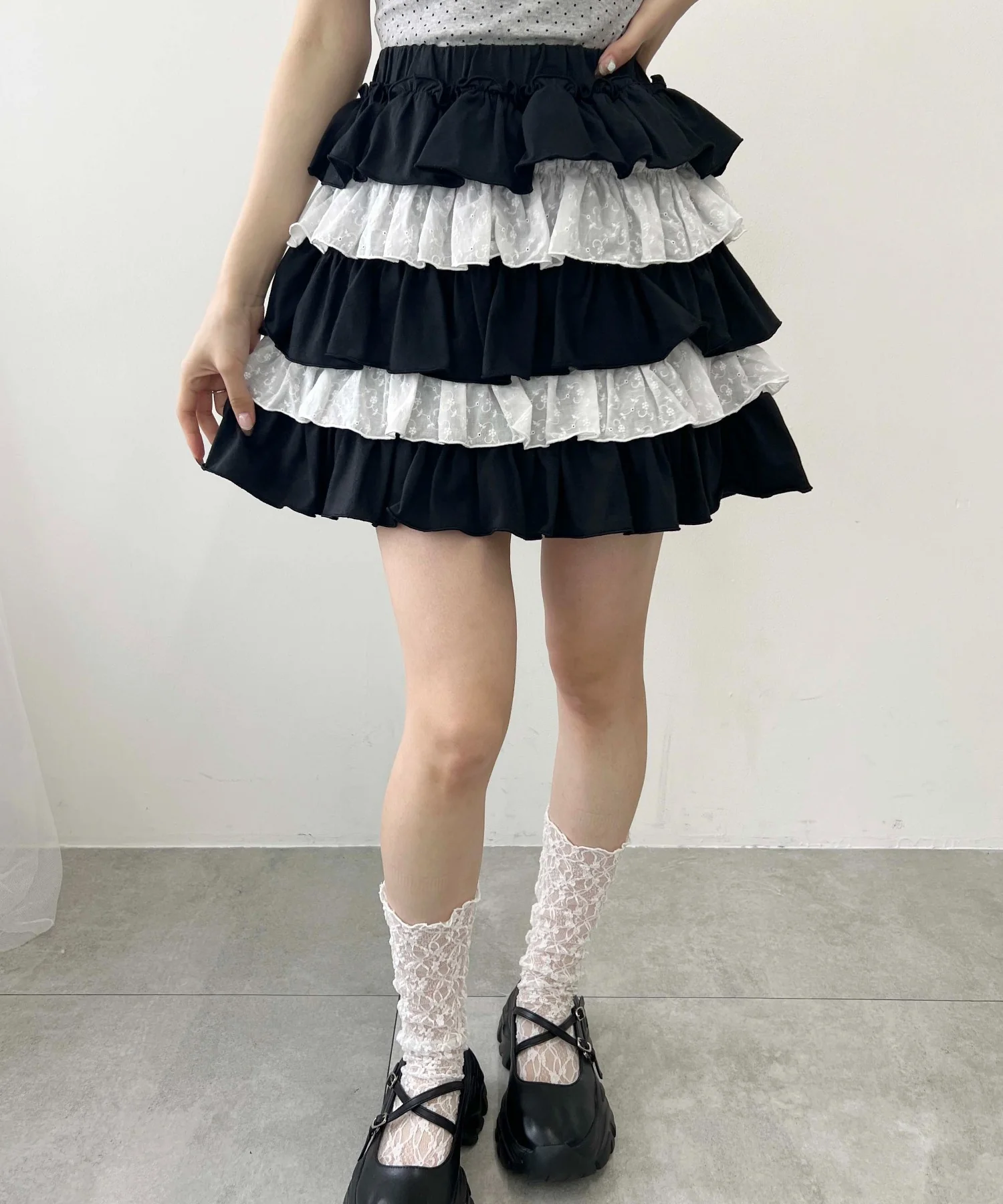 カットレースメロウティアードミニスカート - Image 21