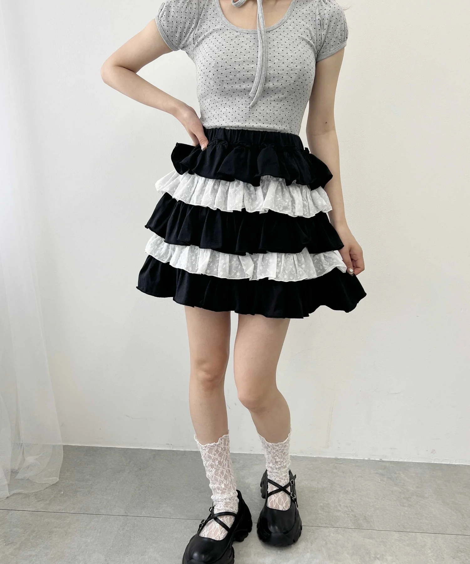 カットレースメロウティアードミニスカート - Image 22