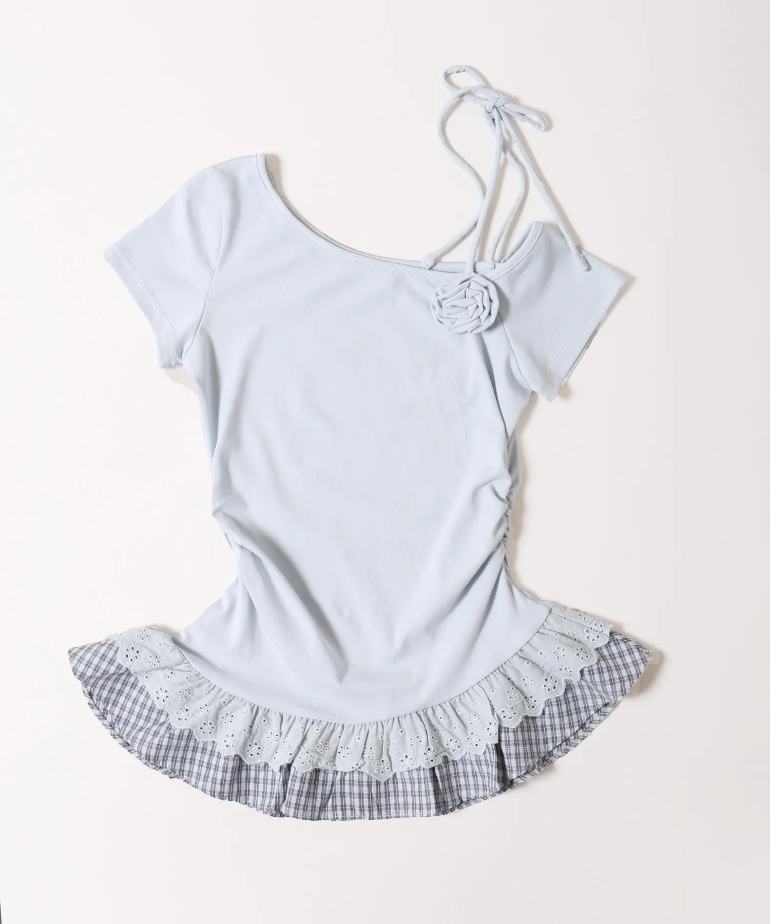 レースヘムショルダーリボントップス - Image 17