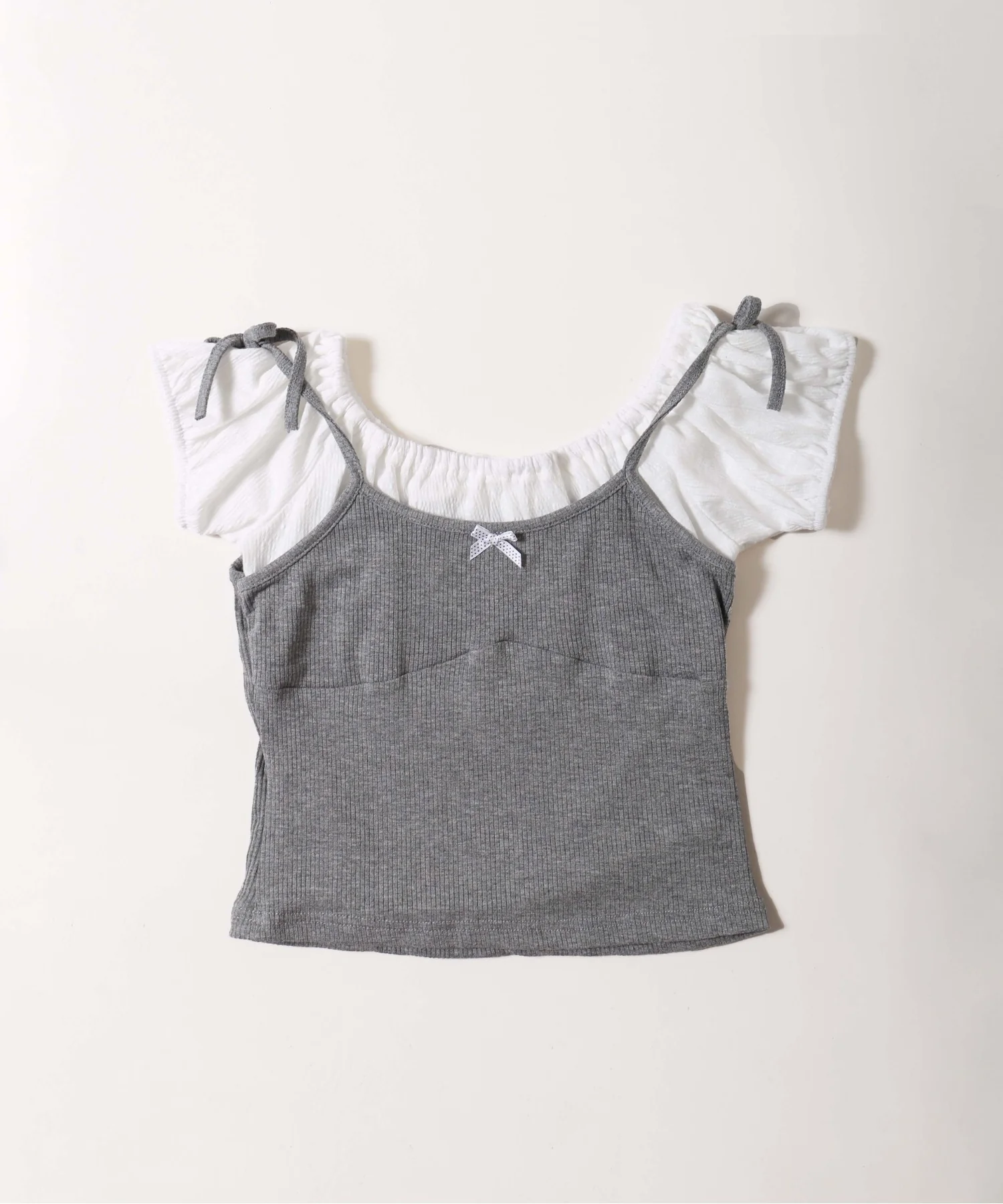 リボンキャミドッキングTシャツ - Image 18