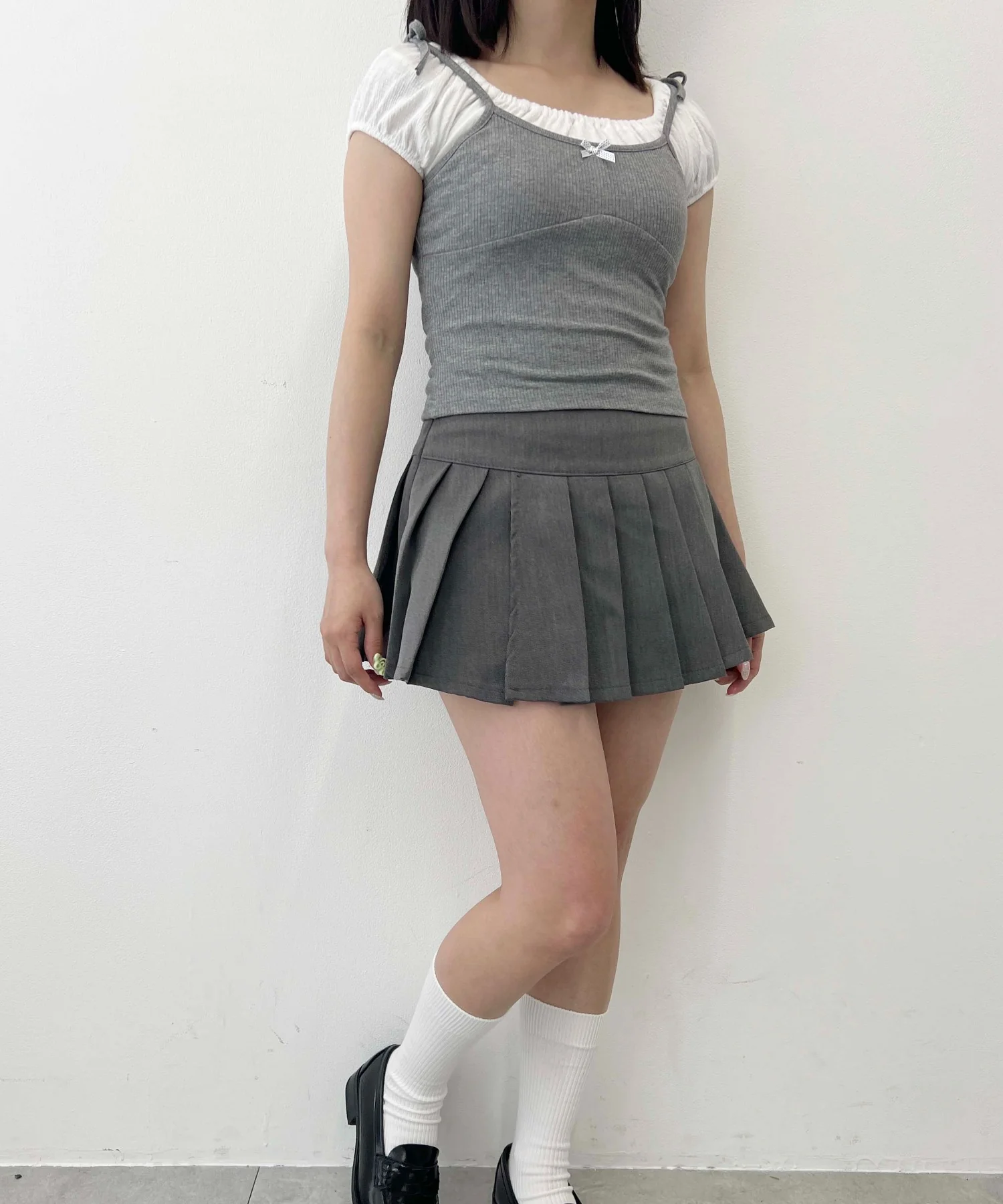 リボンキャミドッキングTシャツ - Image 5