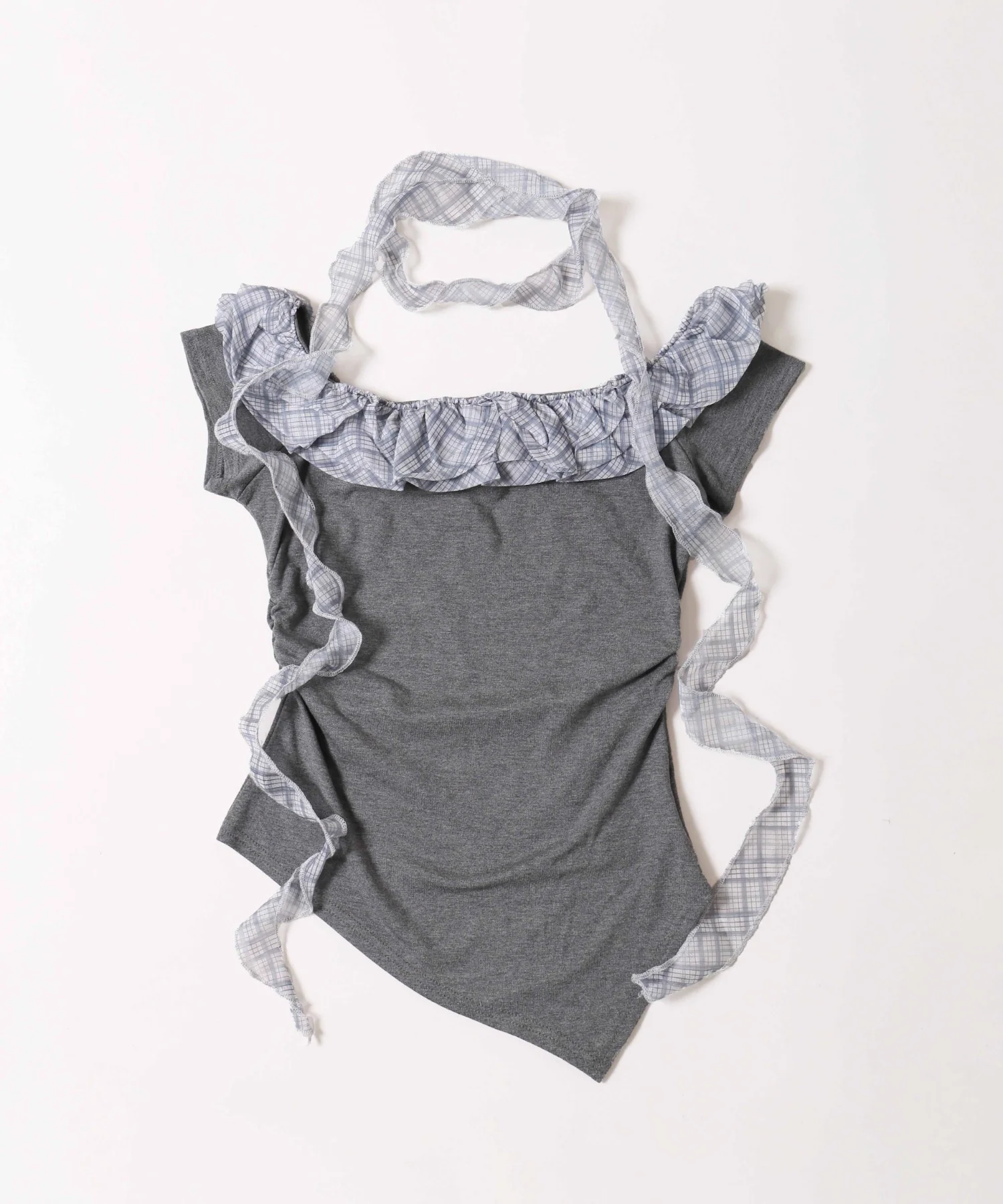チェックチョーカーセットフリルTシャツ - Image 12