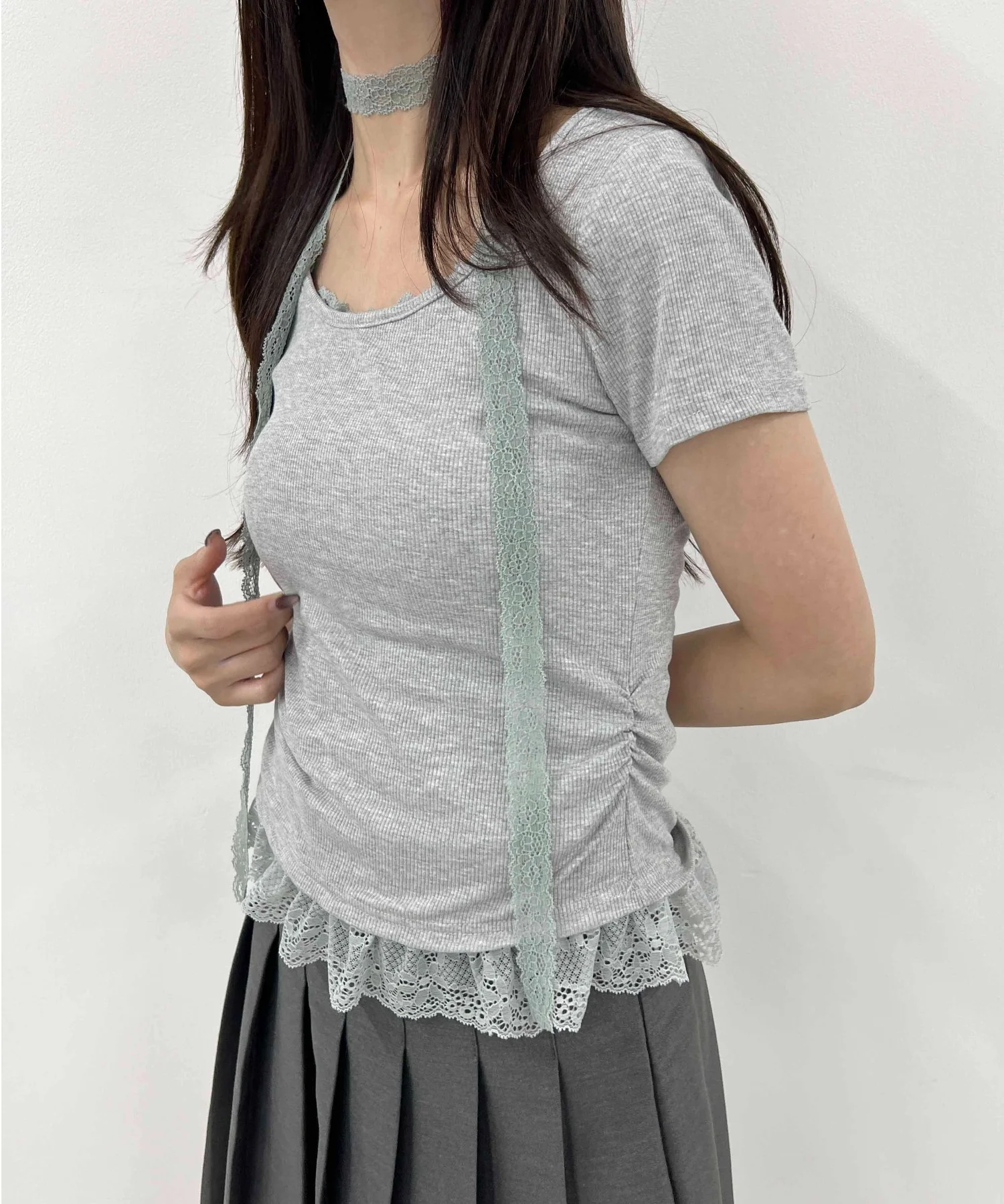 リボンセットレースデザイントップス - Image 7