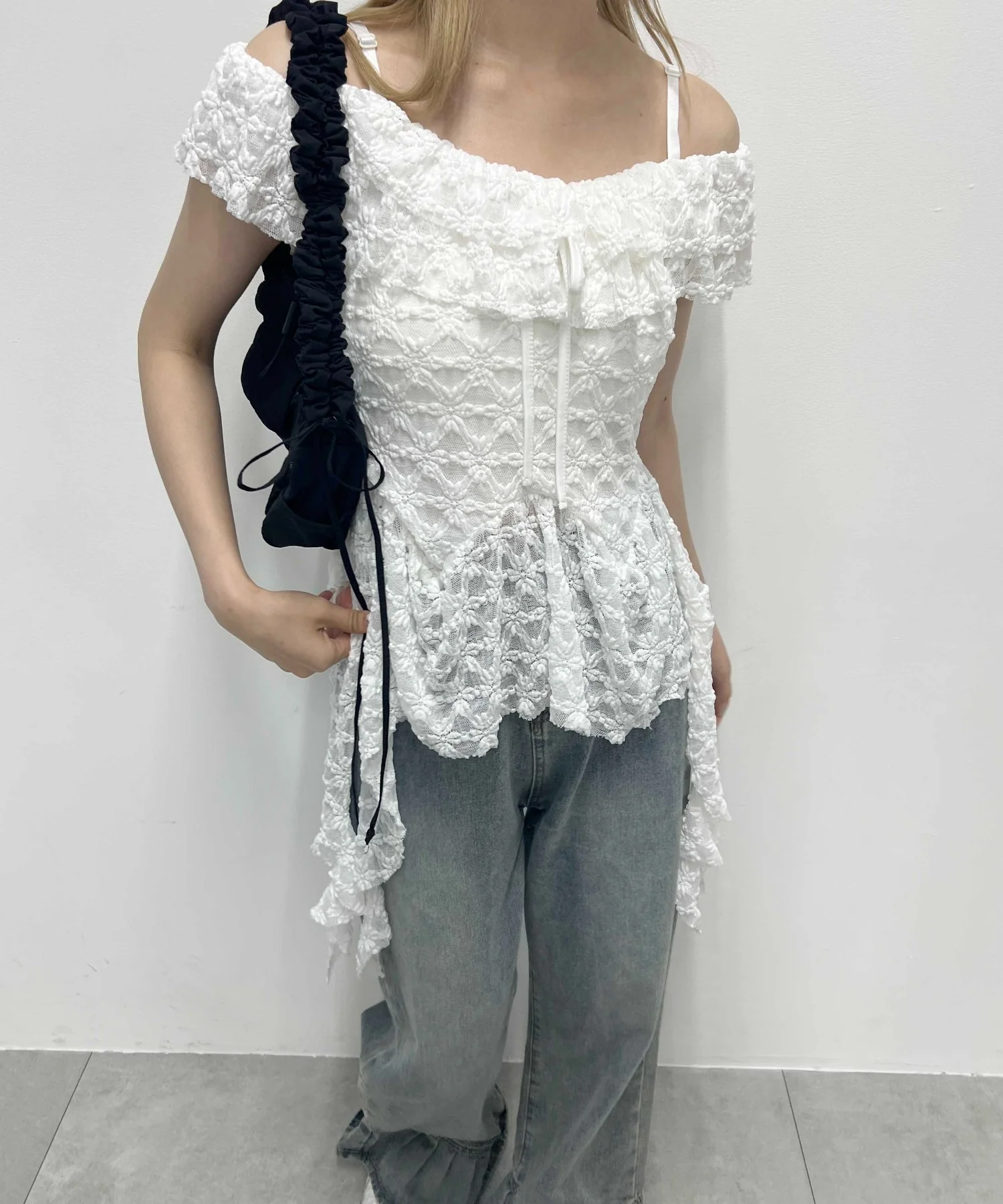 オフショルレースキャミワンピース - Image 4
