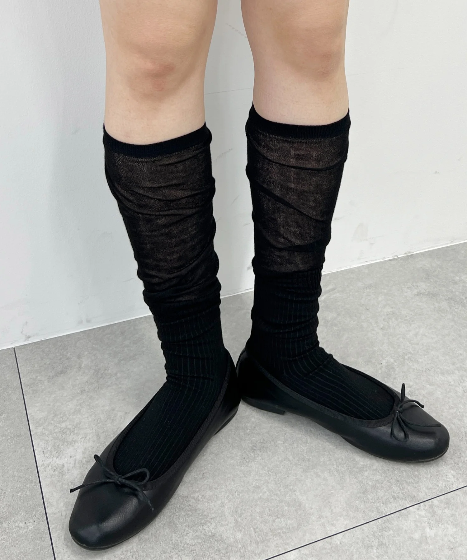 シアー切り替えハイソックス - Image 6