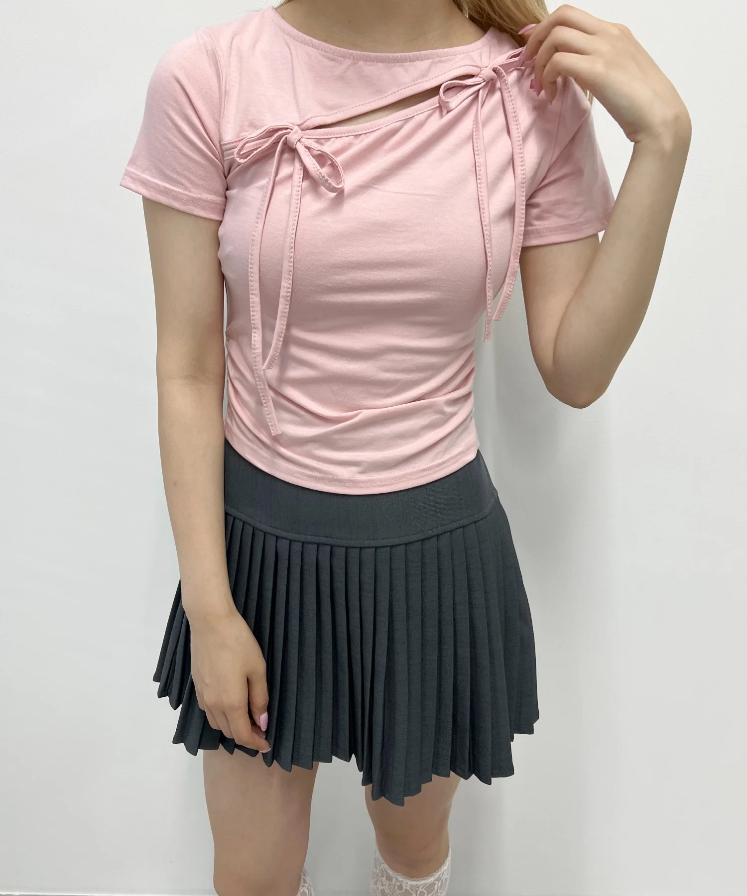 カットアウトWリボンTシャツ - Image 6