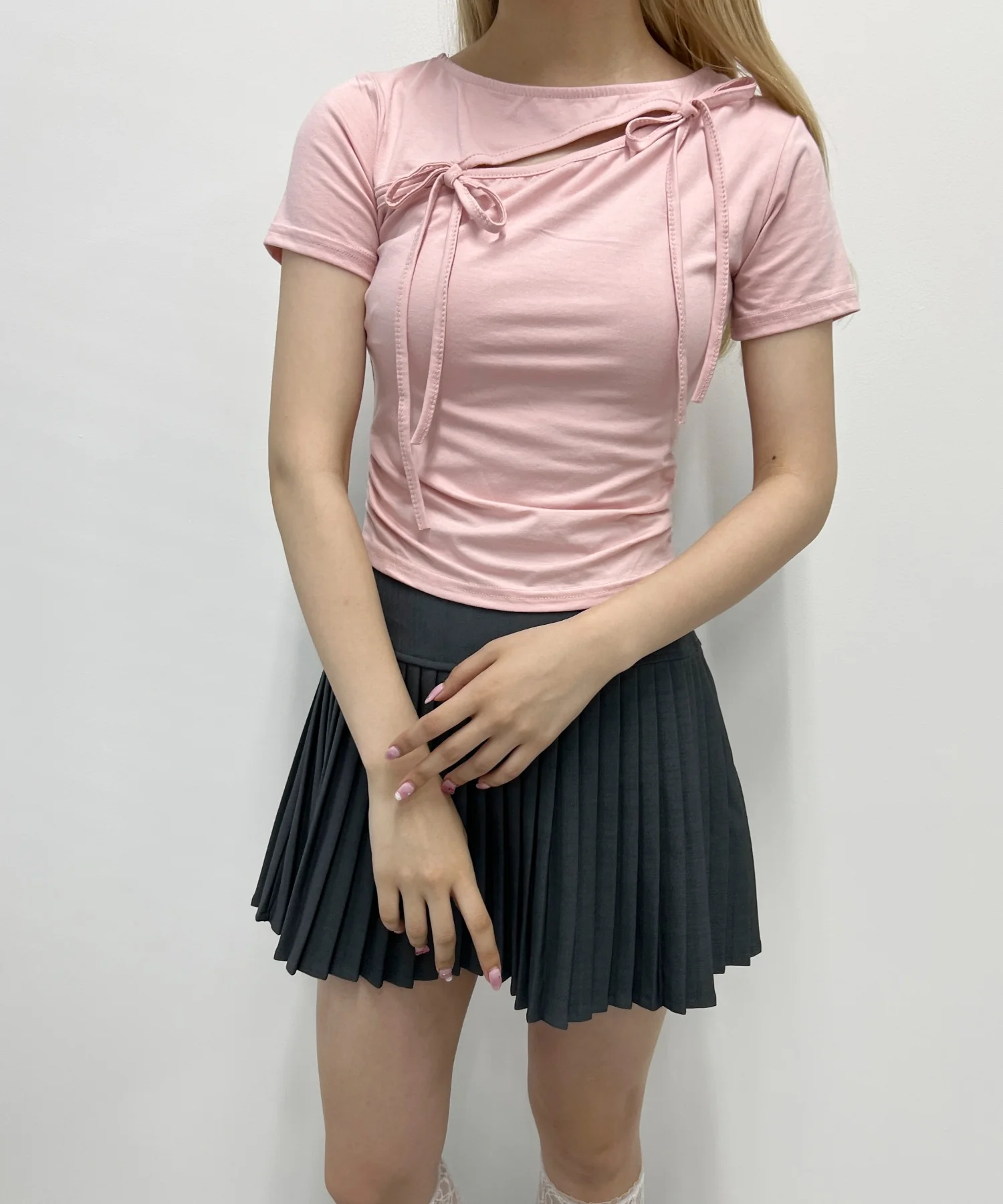 カットアウトWリボンTシャツ - Image 7