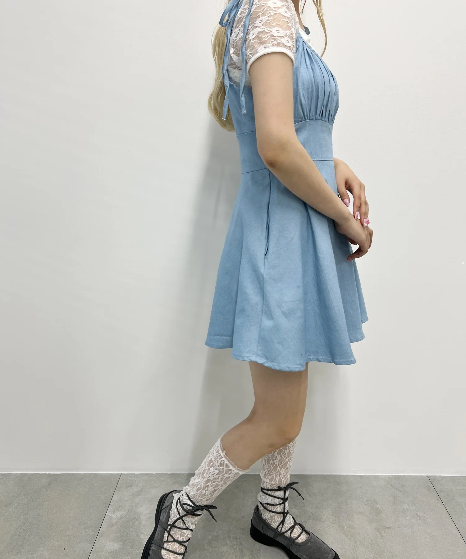 デニムフレアワンピース - Image 9