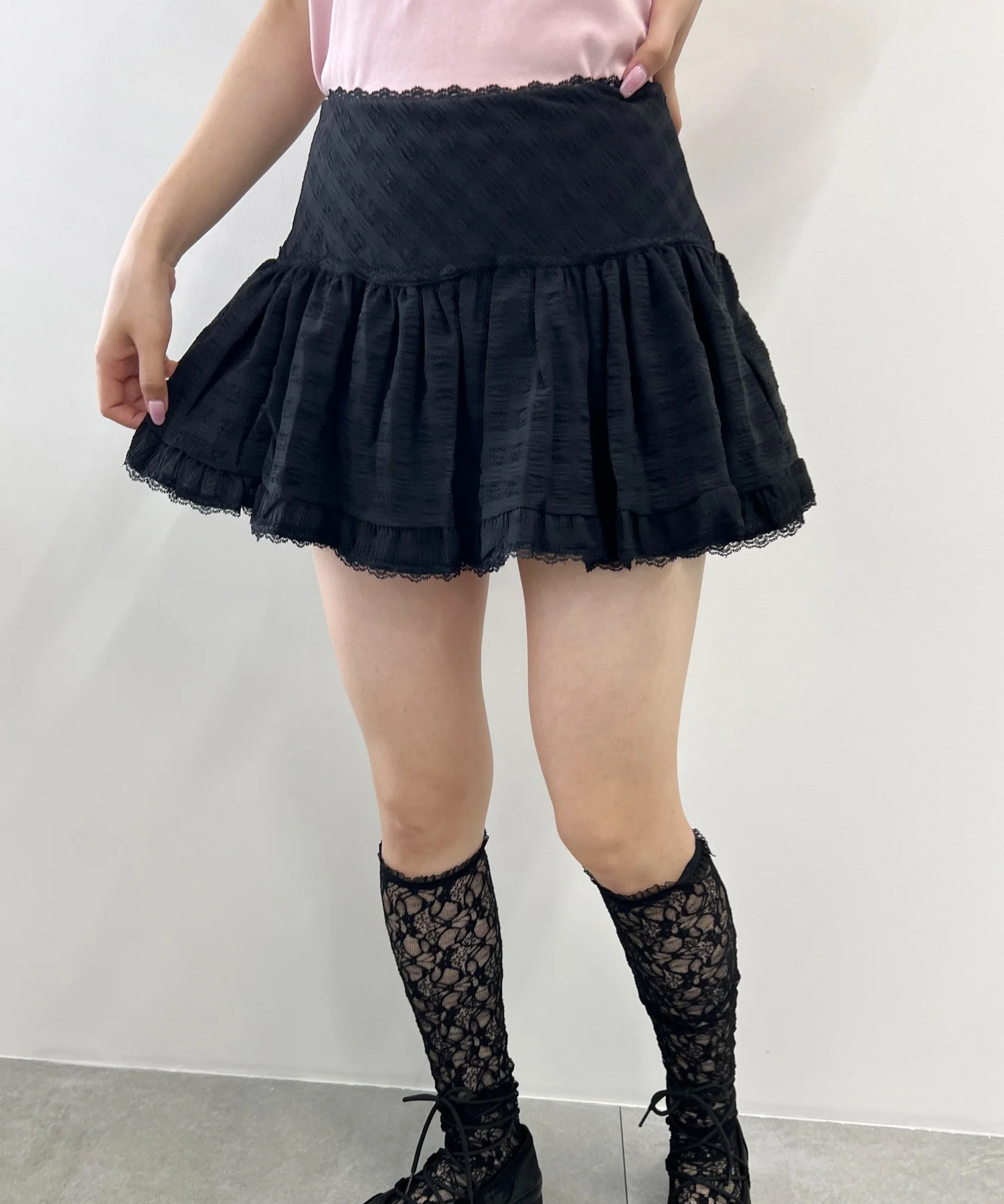 レースパイピングミニスカート - Image 10