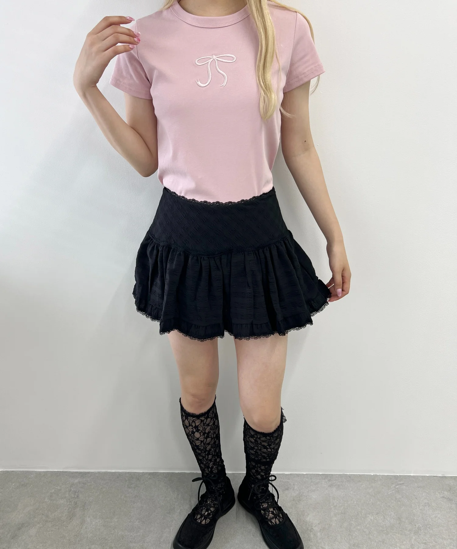 レースパイピングミニスカート - Image 12