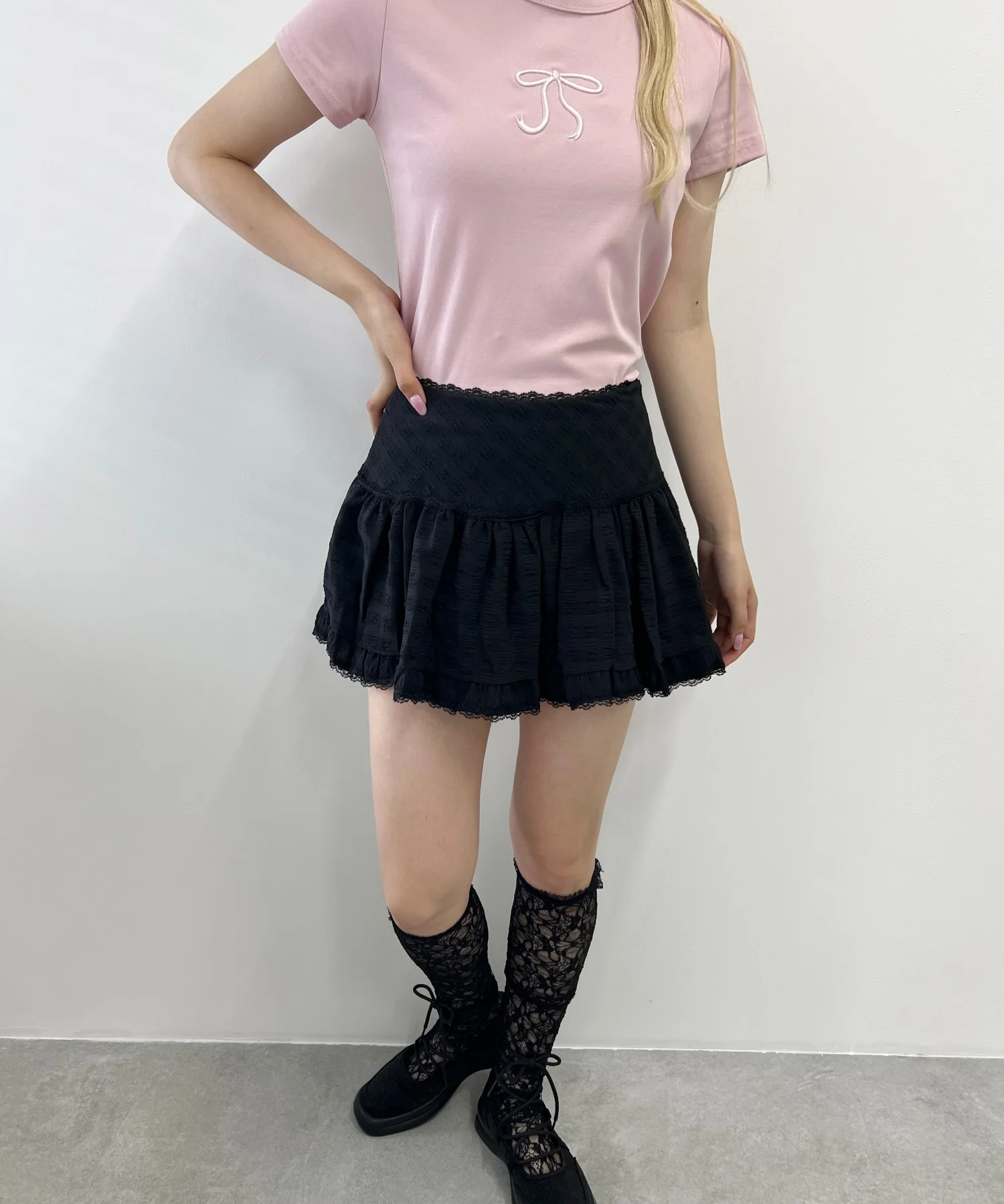 レースパイピングミニスカート - Image 13