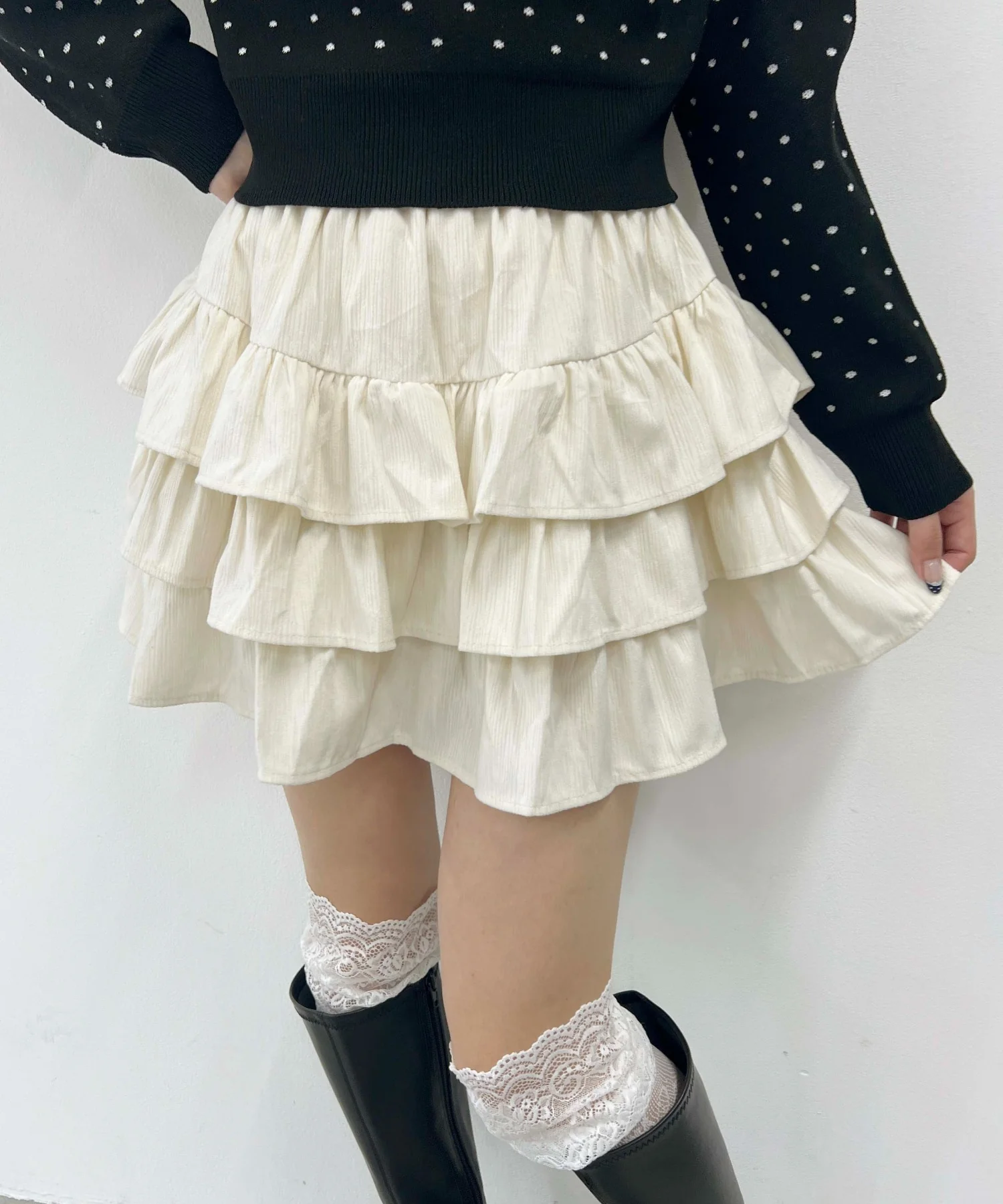 コーデュロイ3段ティアードスカート - Image 18