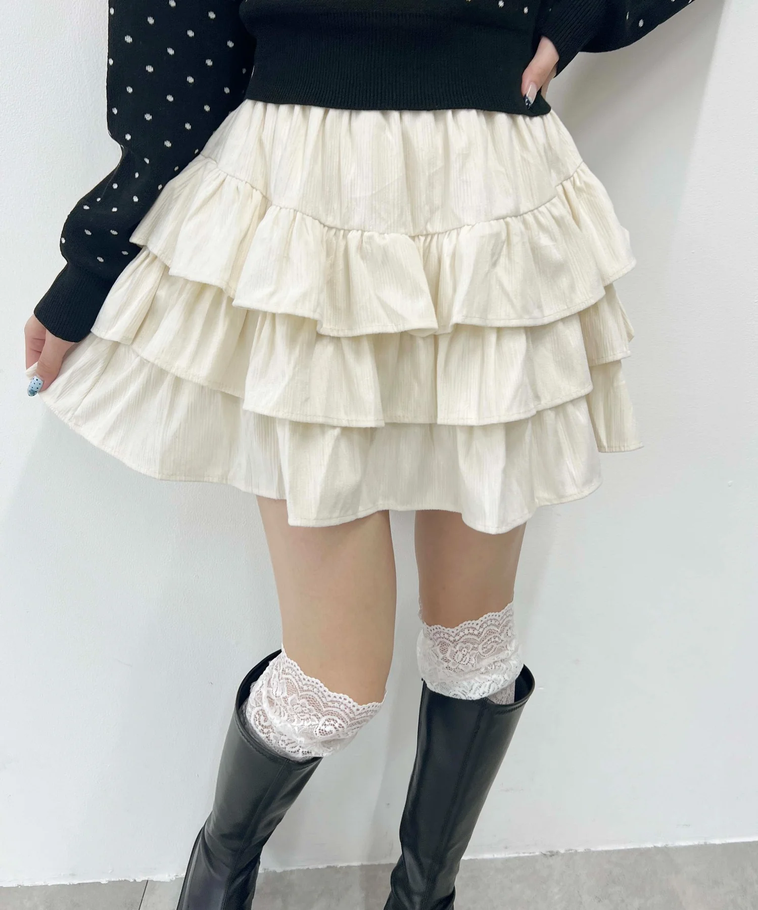 コーデュロイ3段ティアードスカート - Image 19