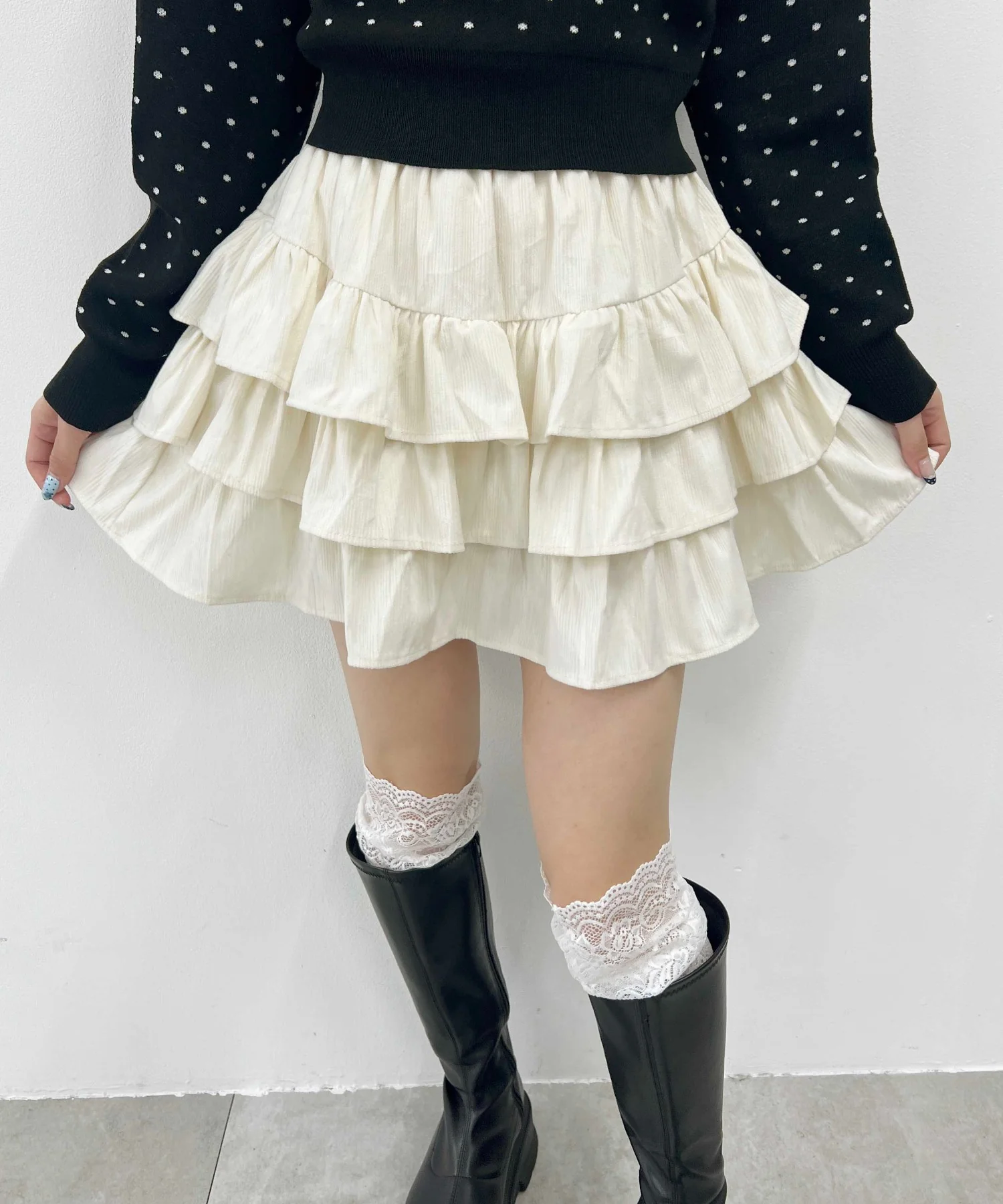 コーデュロイ3段ティアードスカート - Image 20