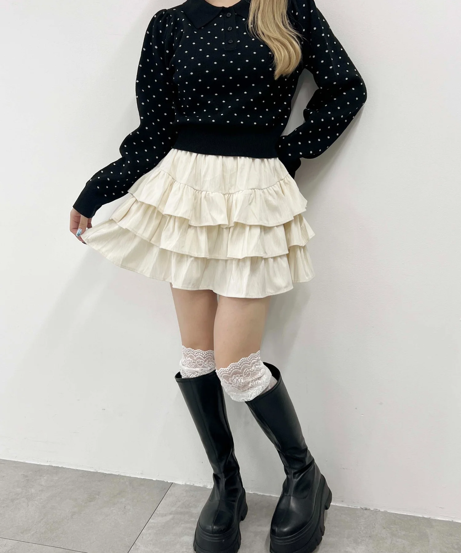 コーデュロイ3段ティアードスカート - Image 22