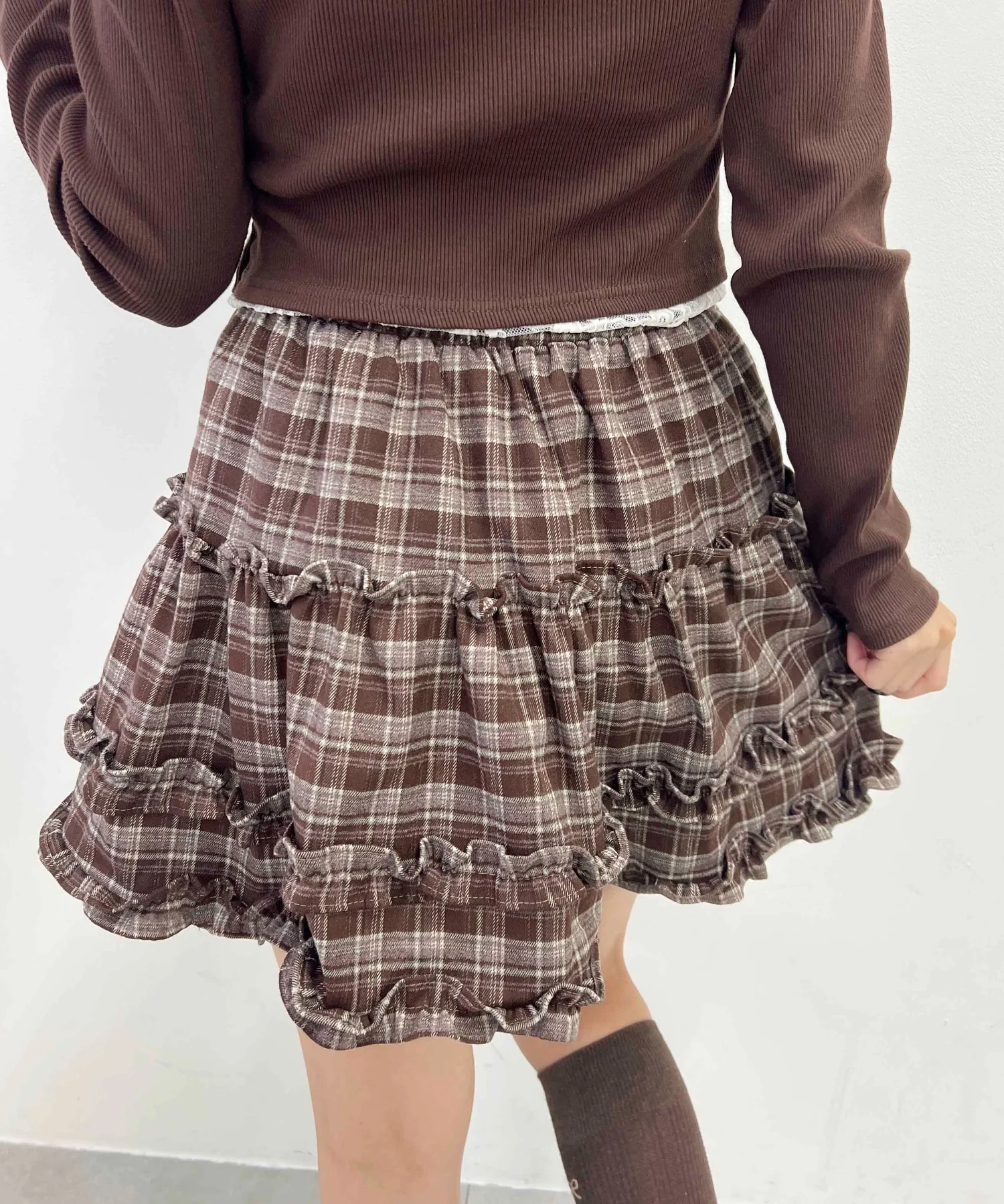 チェックフリルミニスカート - Image 5