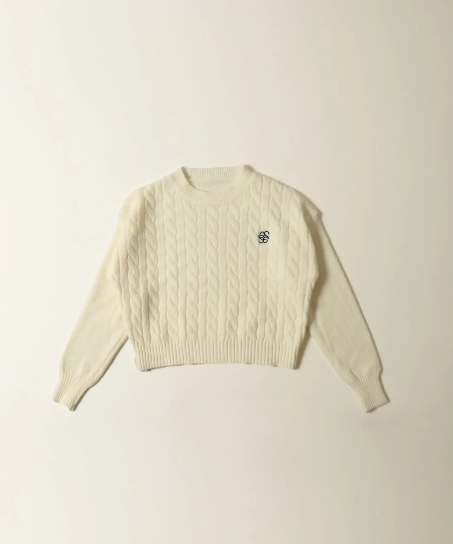 ワンポイントケーブルショートニット - Image 15