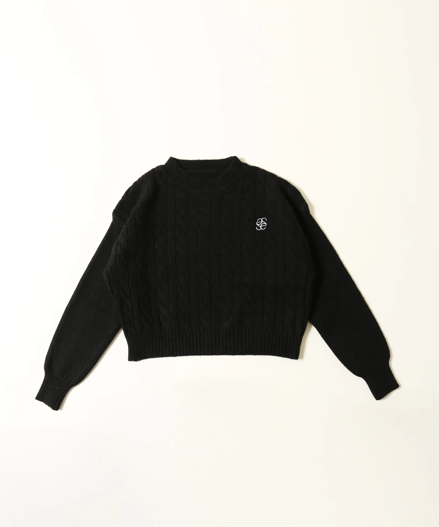 ワンポイントケーブルショートニット - Image 17