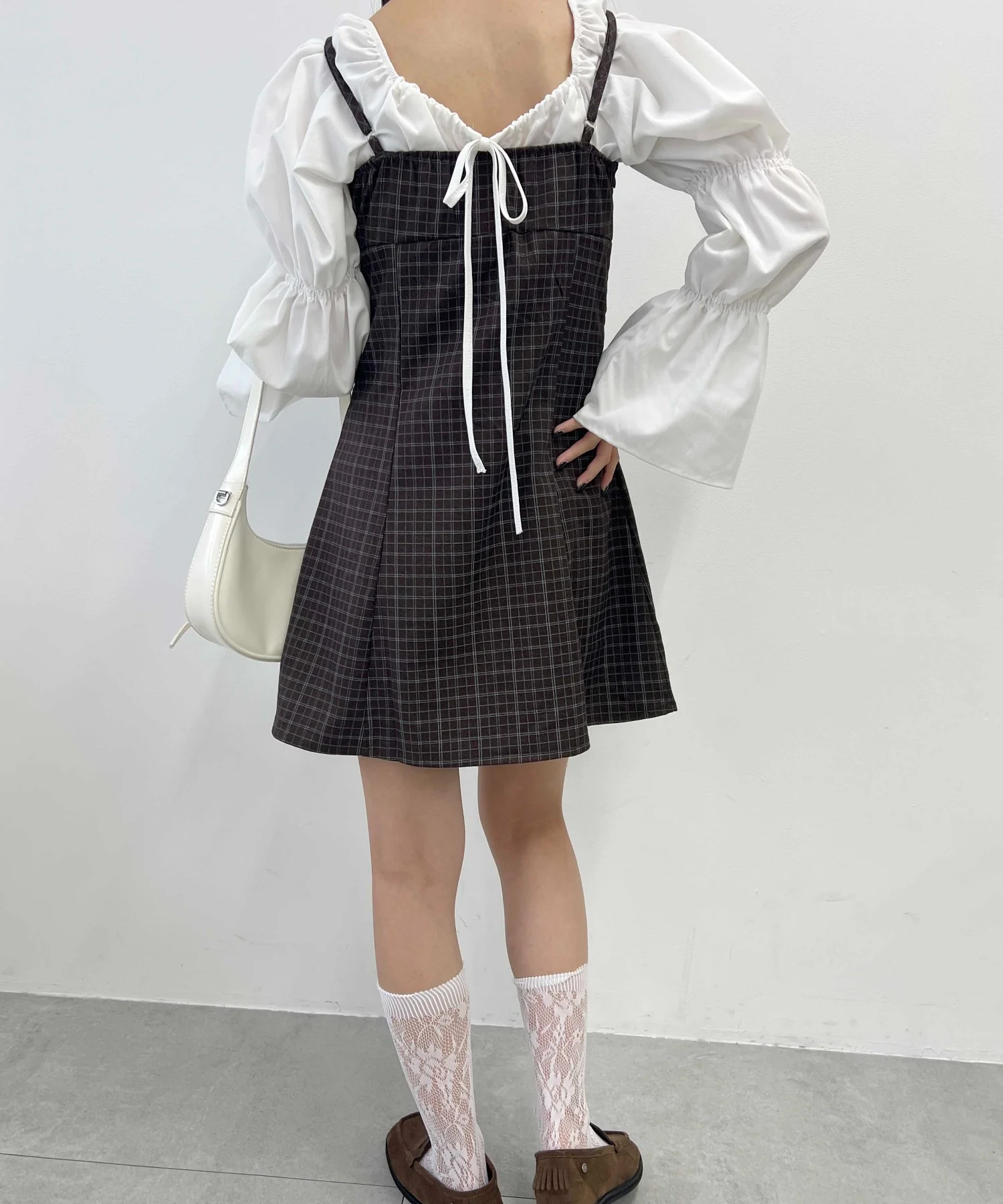 切り替えチェックキャミワンピース - Image 8