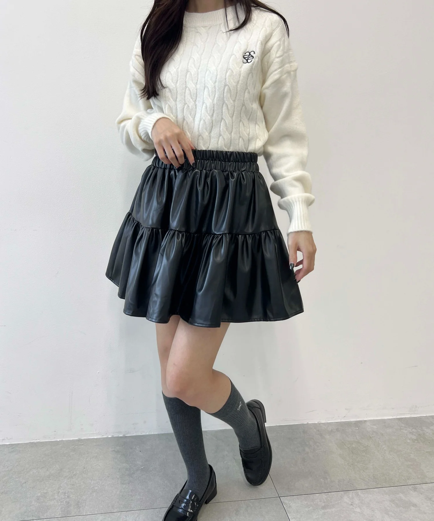 PUティアードミニスカート - Image 5