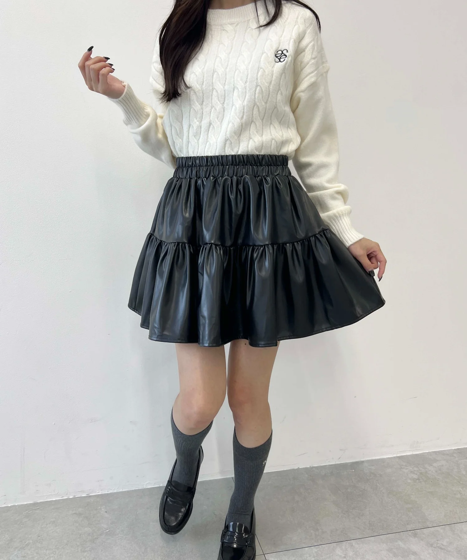 PUティアードミニスカート - Image 6
