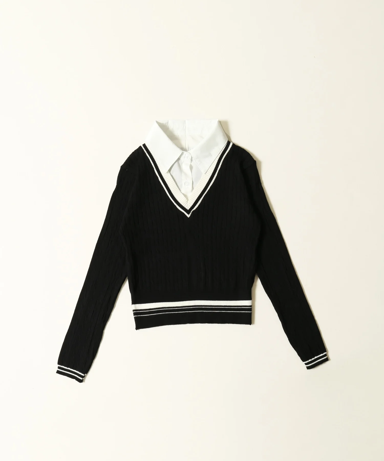 シャツドッキングラインニット - Image 11