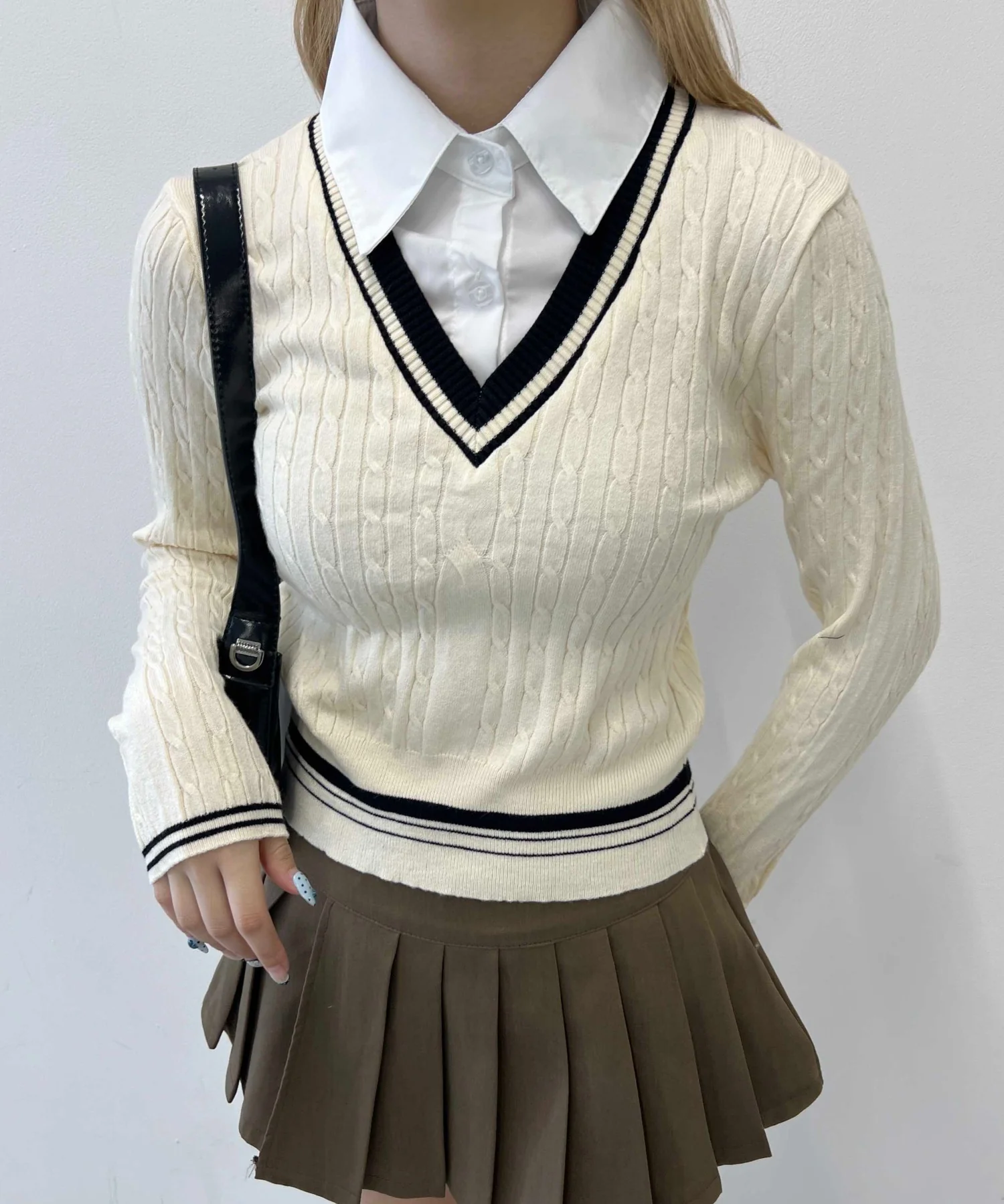 シャツドッキングラインニット - Image 3