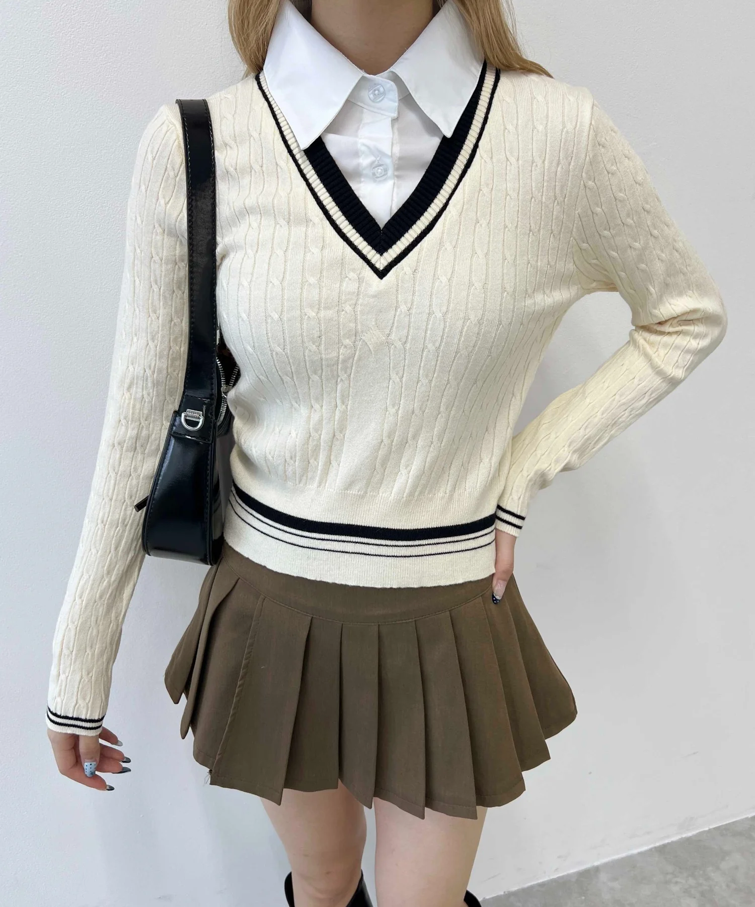 シャツドッキングラインニット - Image 4